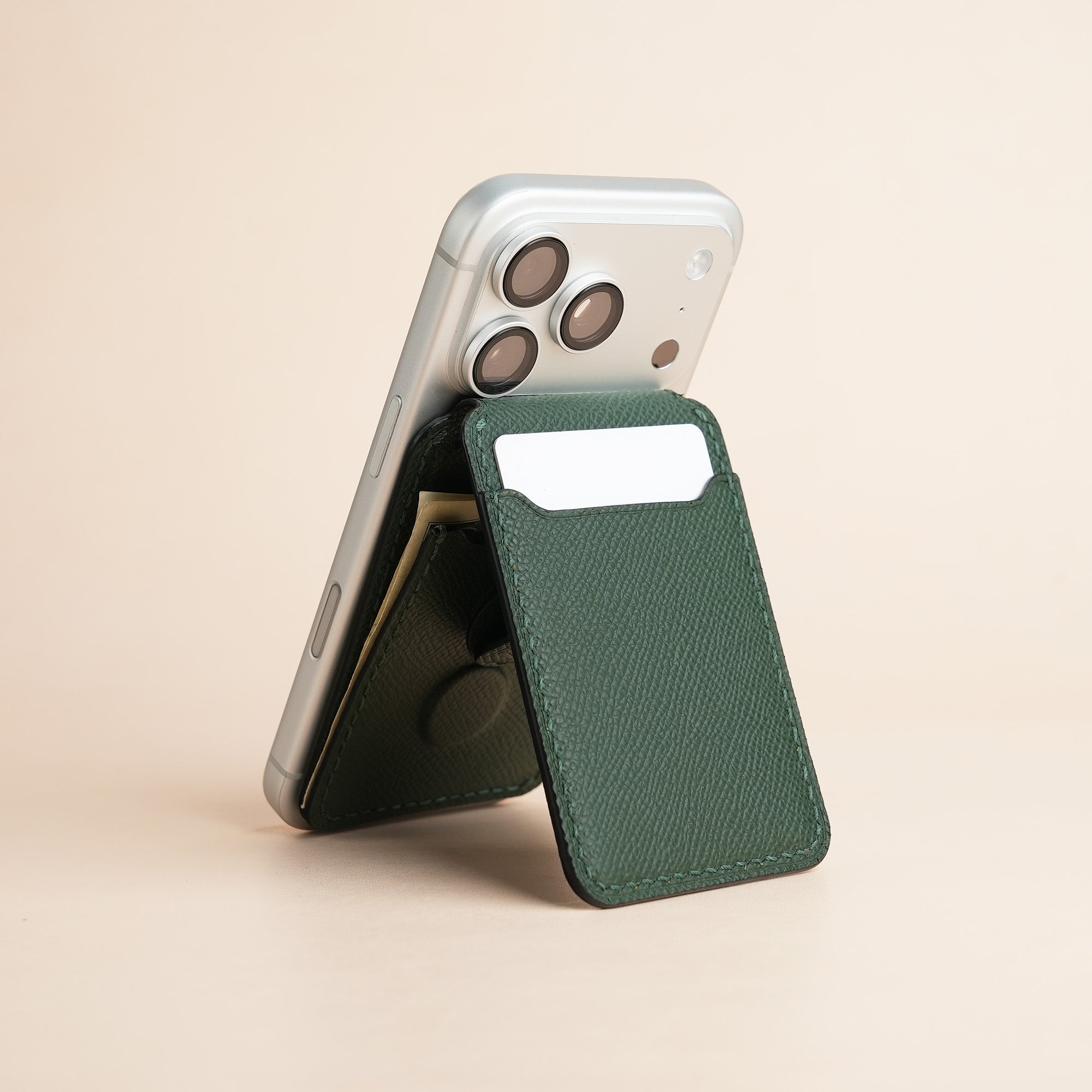 Green Epsom Leather Magsafe Wallet