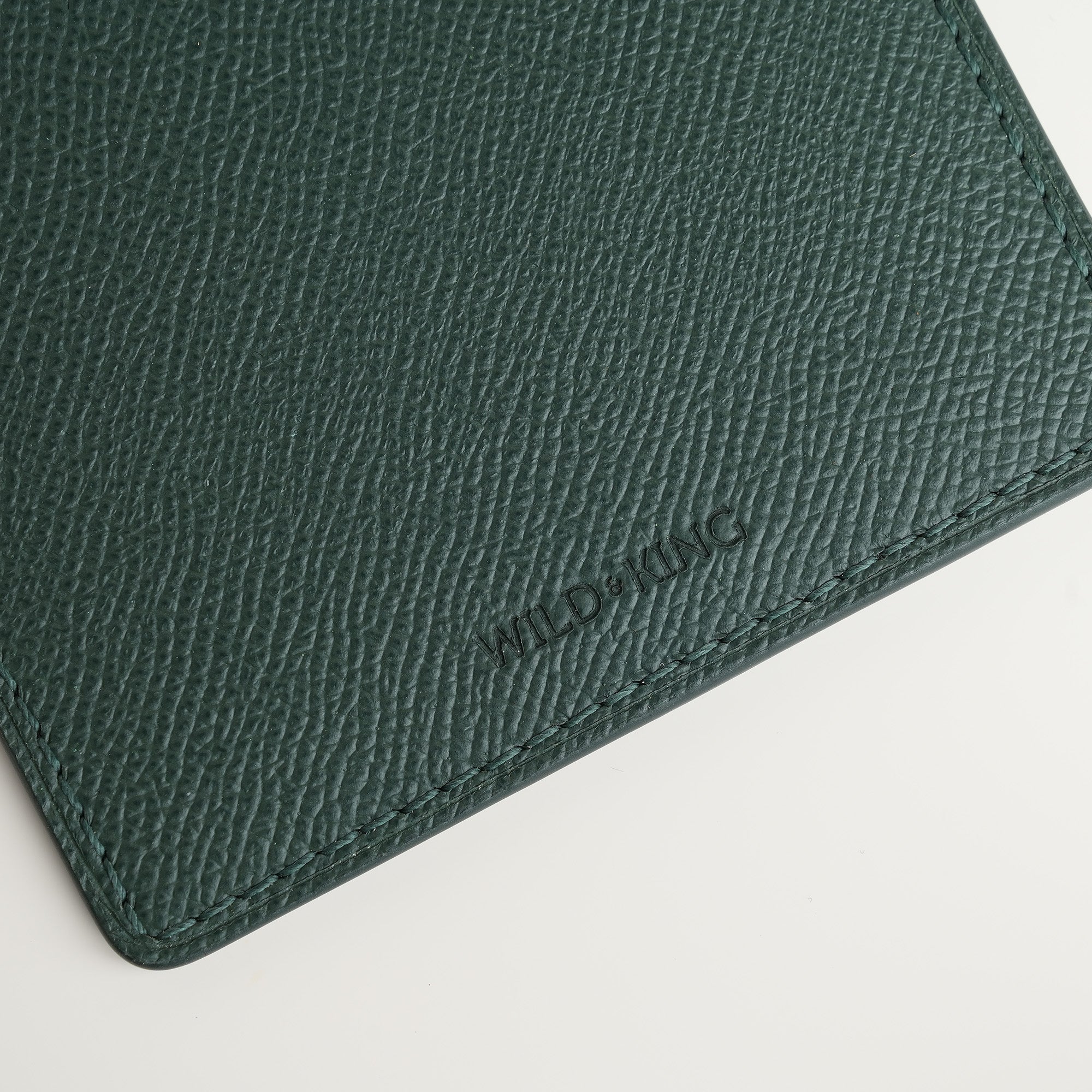 Green Epsom mix Lizard Leather Card Holder - Natural Pattern