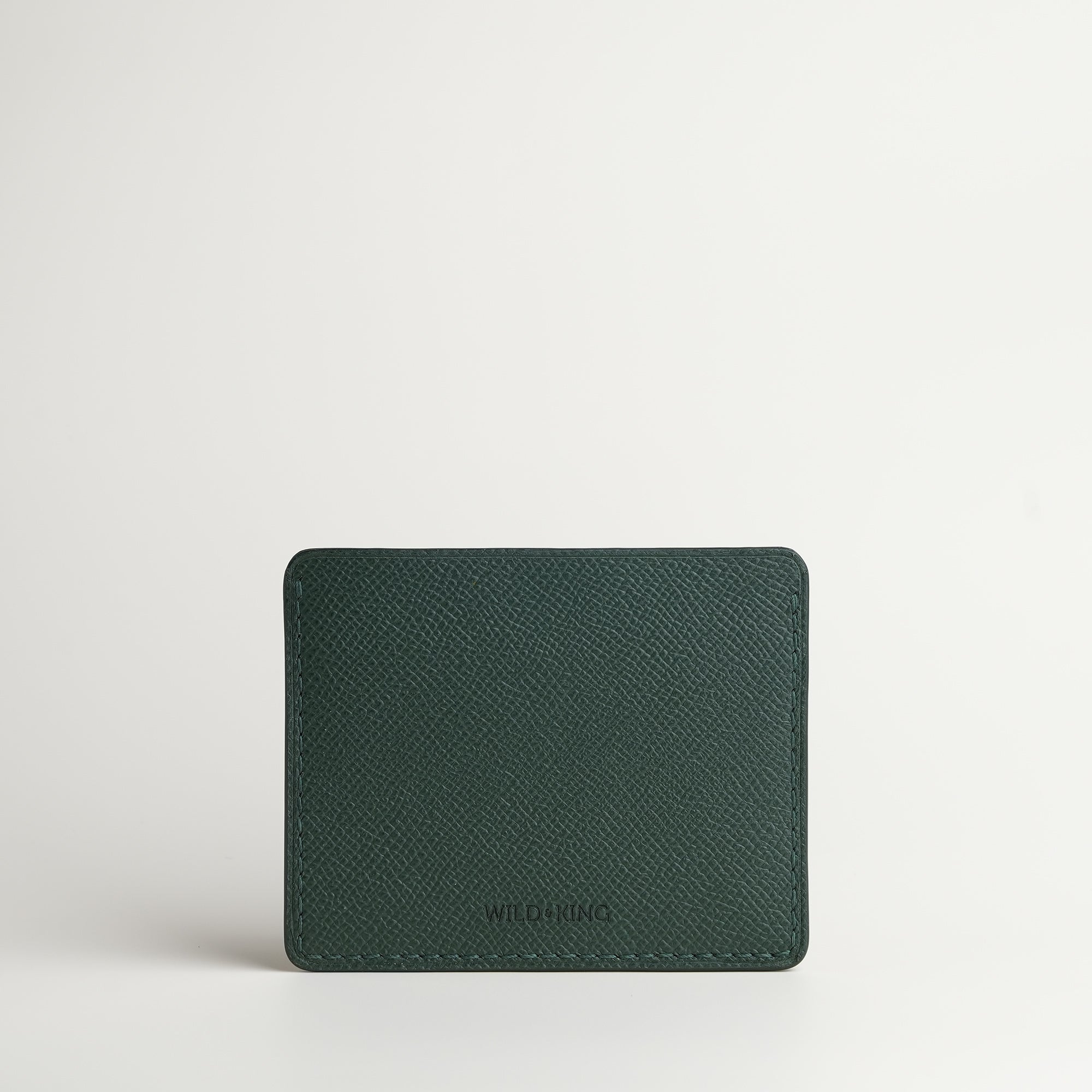Green Epsom mix Lizard Leather Card Holder - Natural Pattern