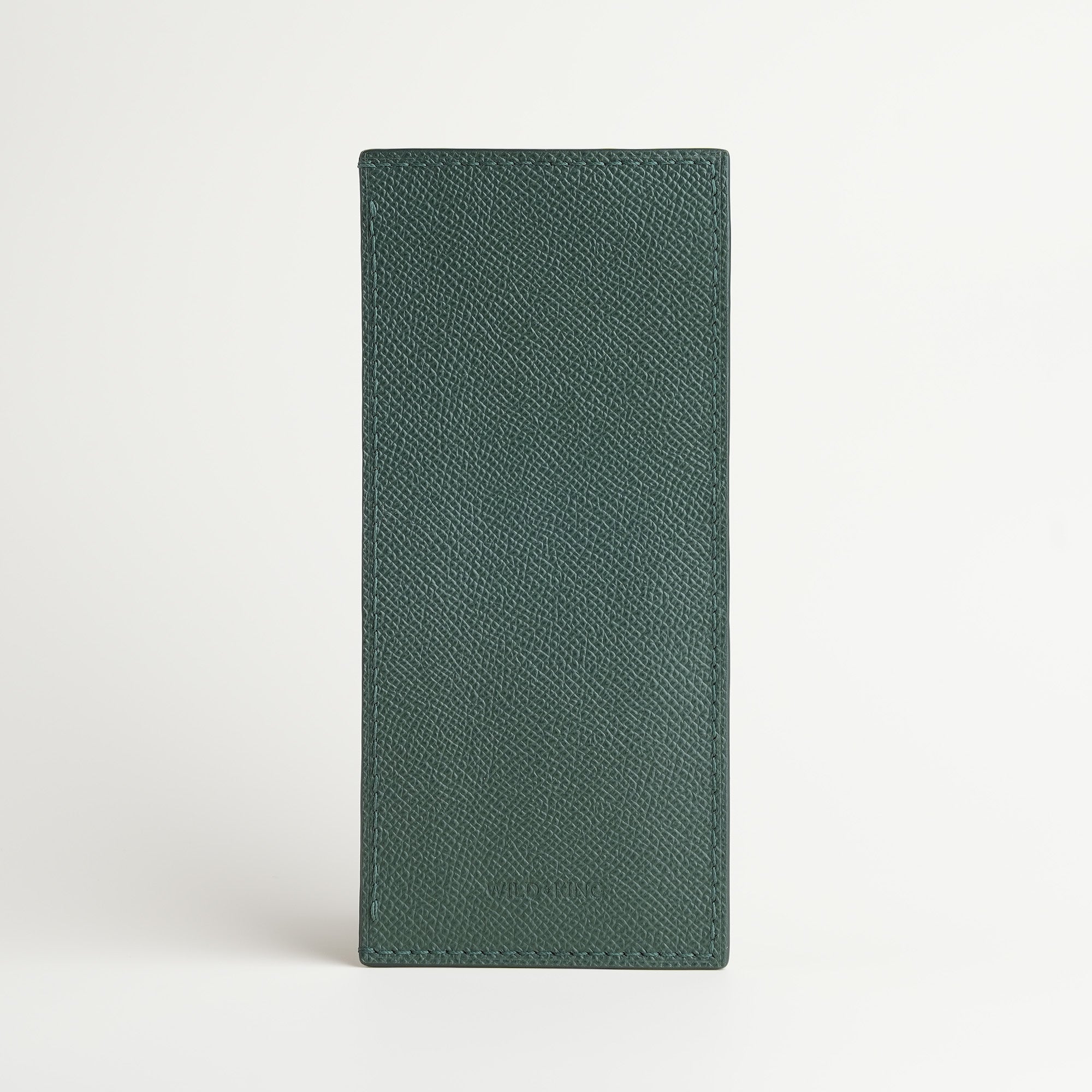 Green Epsom mix Lizard Leather Vertical Card Holder - Natural Pattern