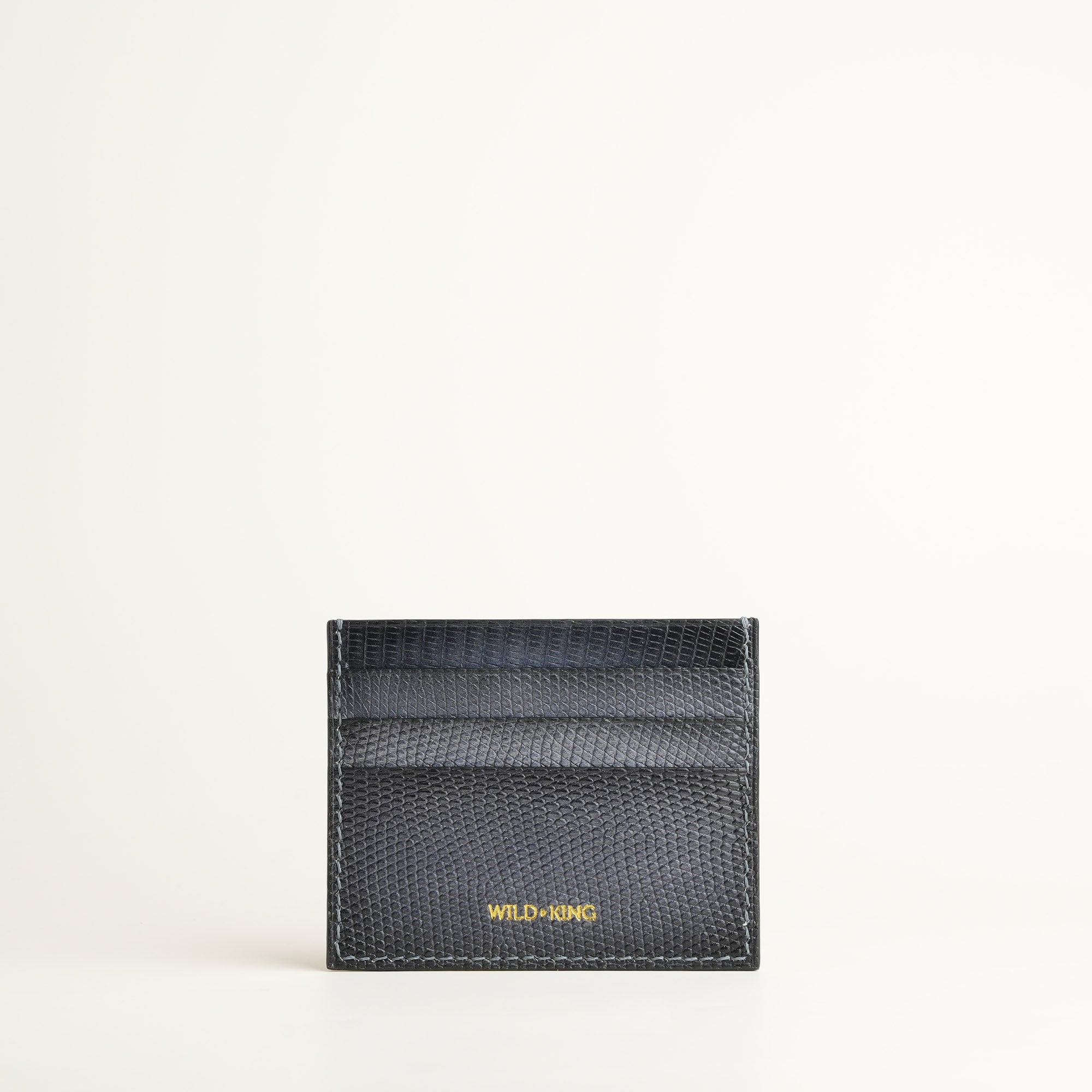 Kelly Green Lizard Leather Card Holder - Patina Finish | Wild & King