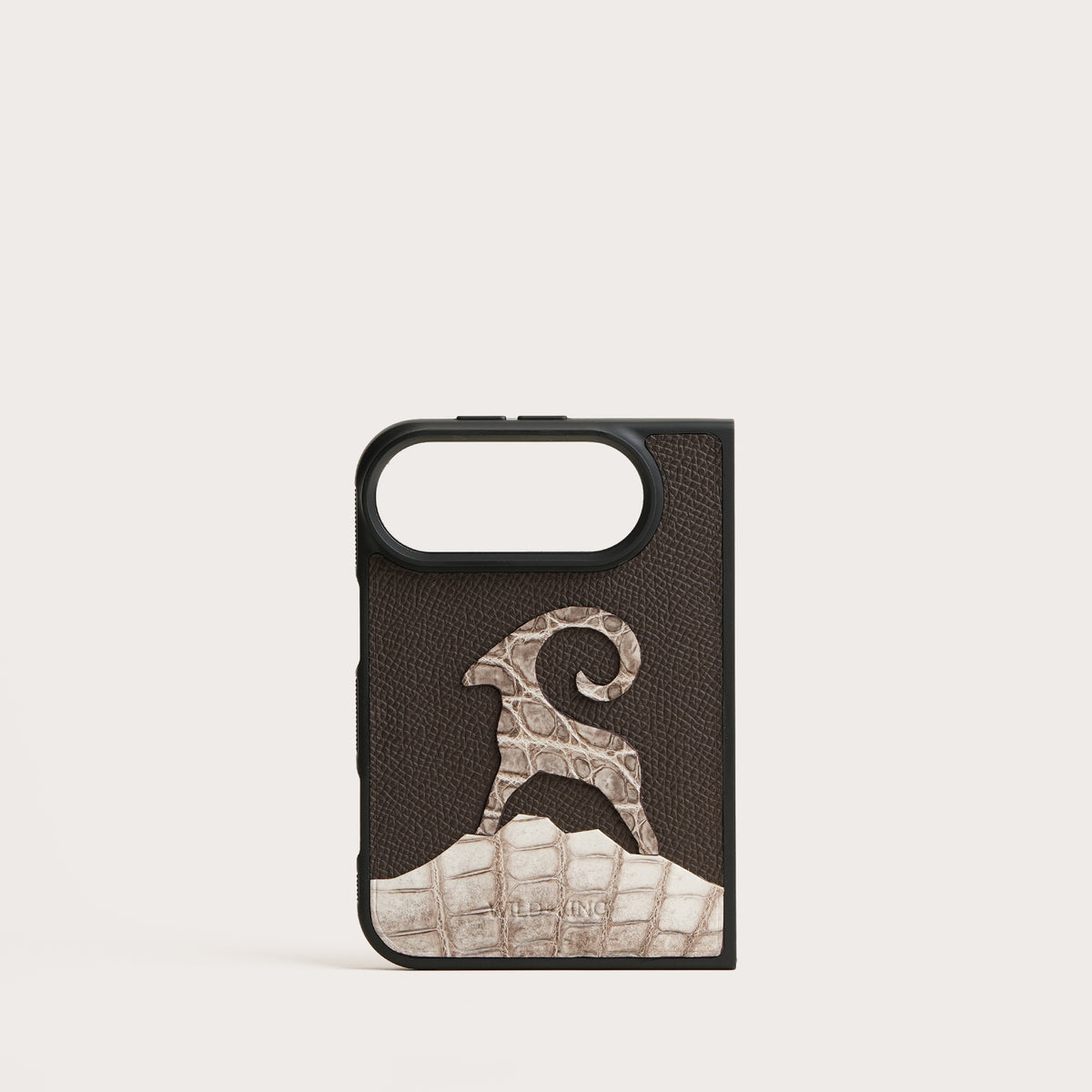 Himalayan Alligator Leather Phone Duo Case - Goat Design