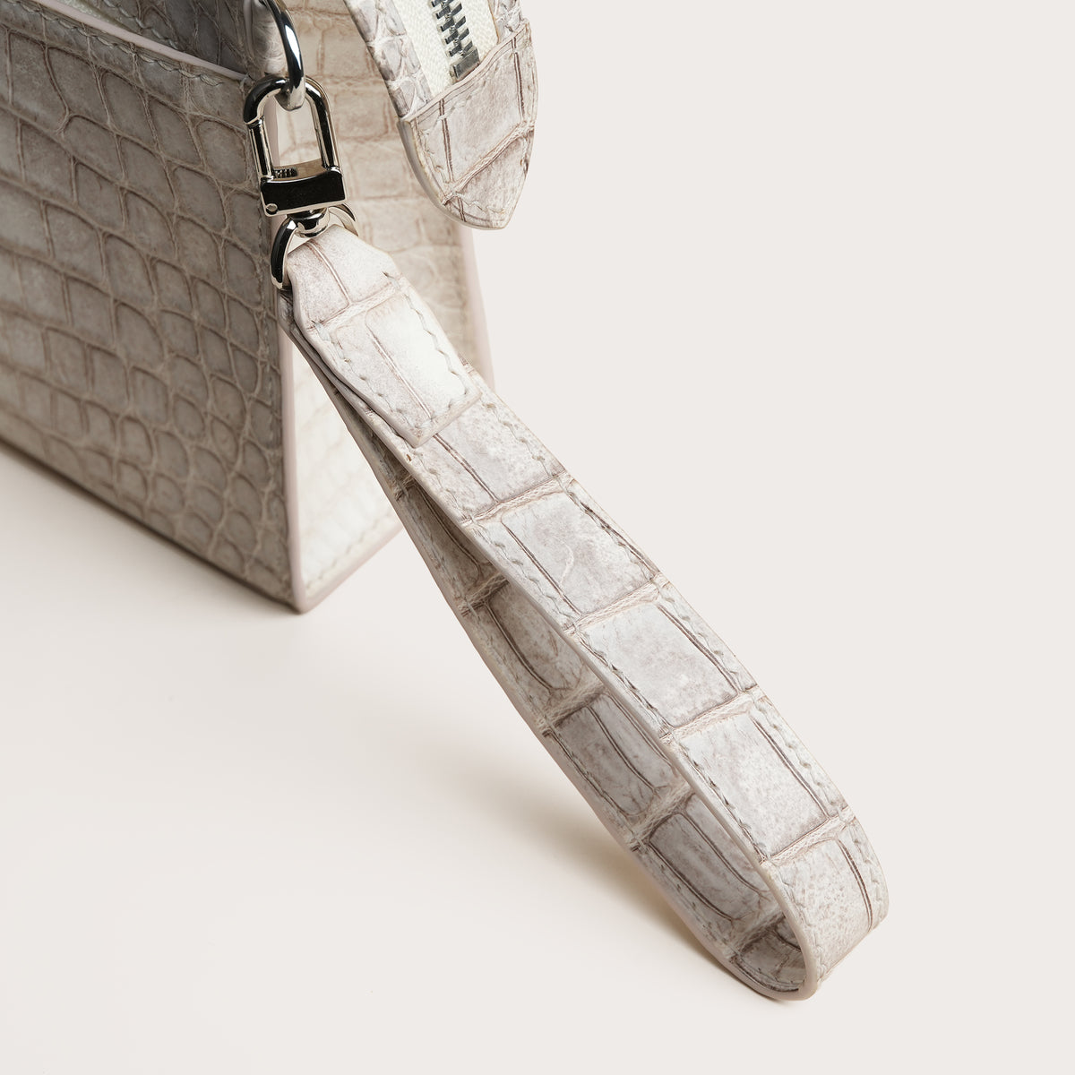 Himalayan Alligator Leather Zipper Clutch