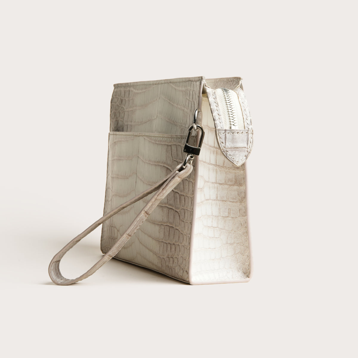 Himalayan Alligator Leather Zipper Clutch