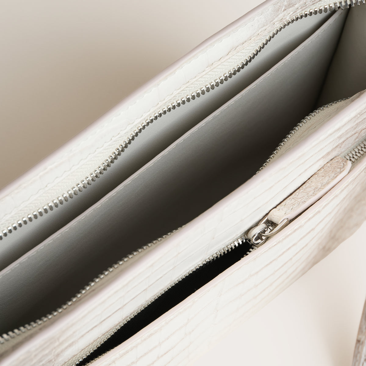 Himalayan Alligator Leather Zipper Clutch