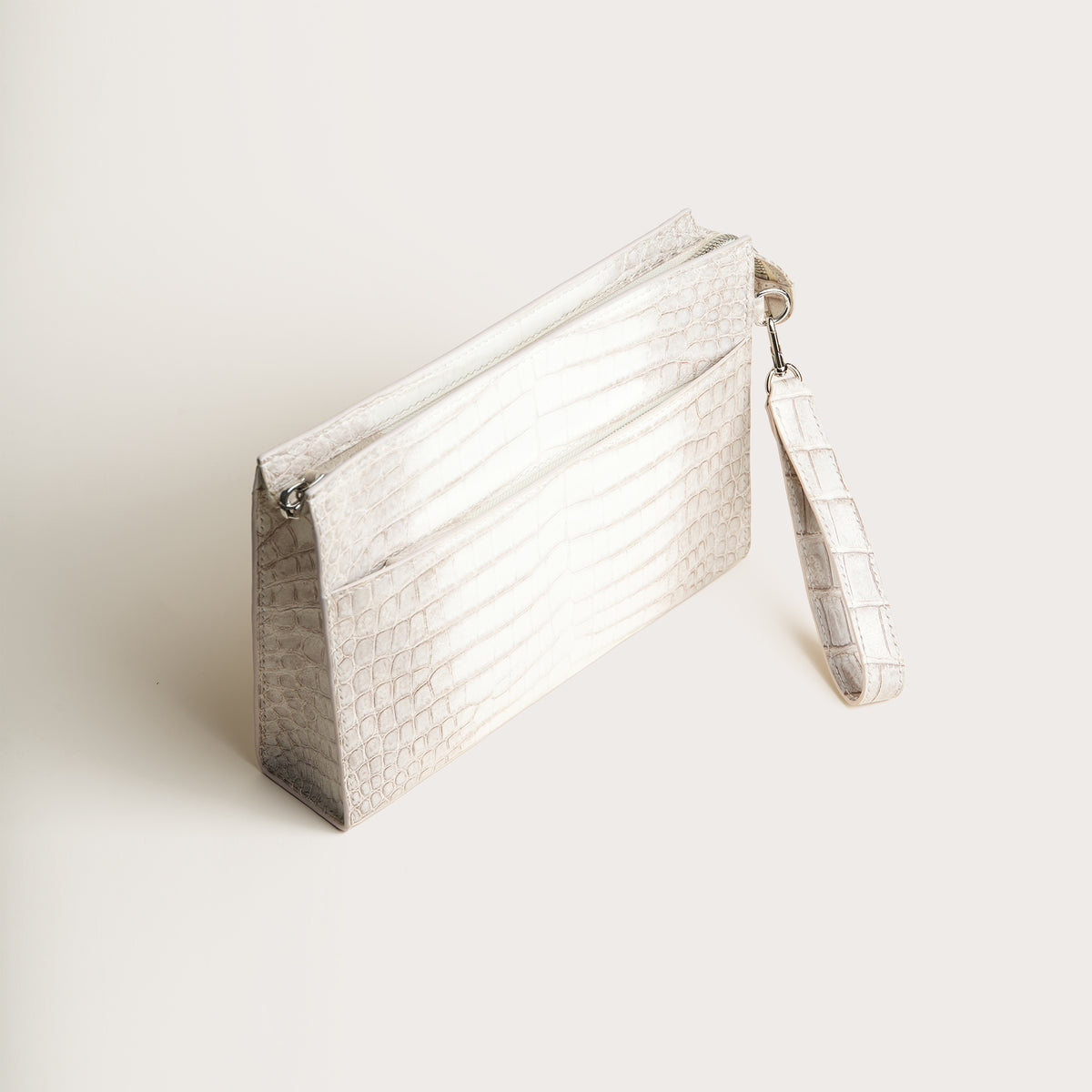Himalayan Alligator Leather Zipper Clutch