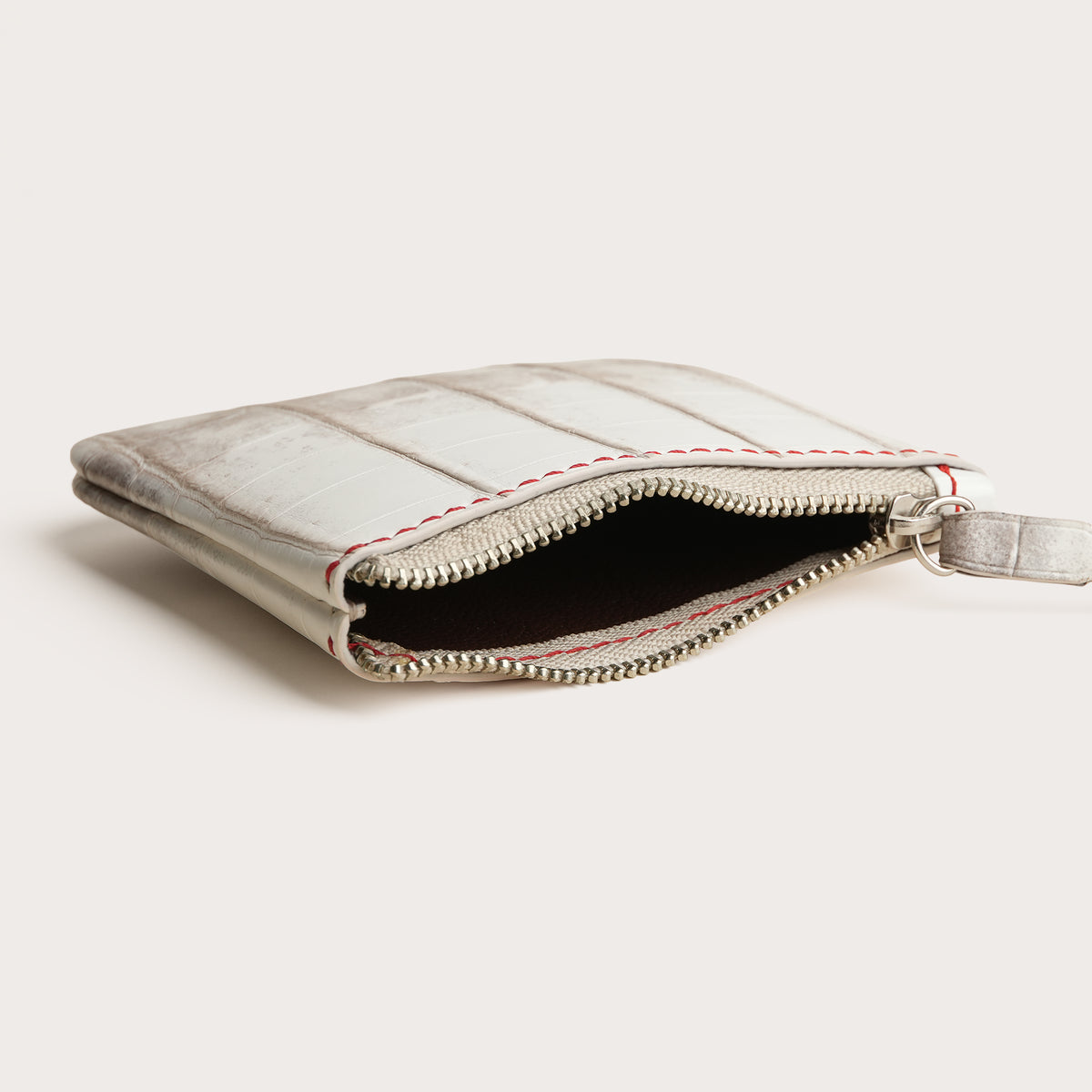 Himalayan Alligator Leather Zipper Pouch
