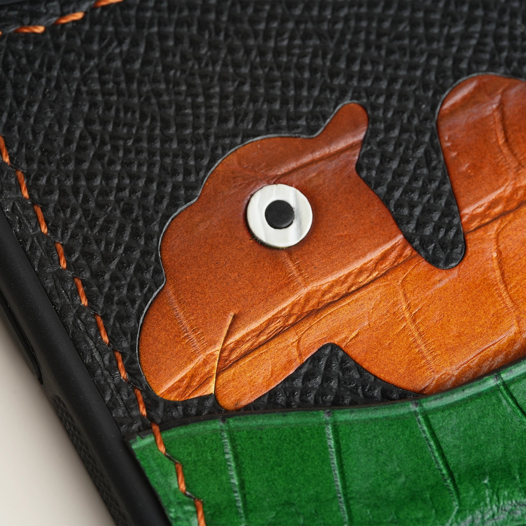 Green Crocodile Leather Iphone Case with Card Holder - Stupid Camelo