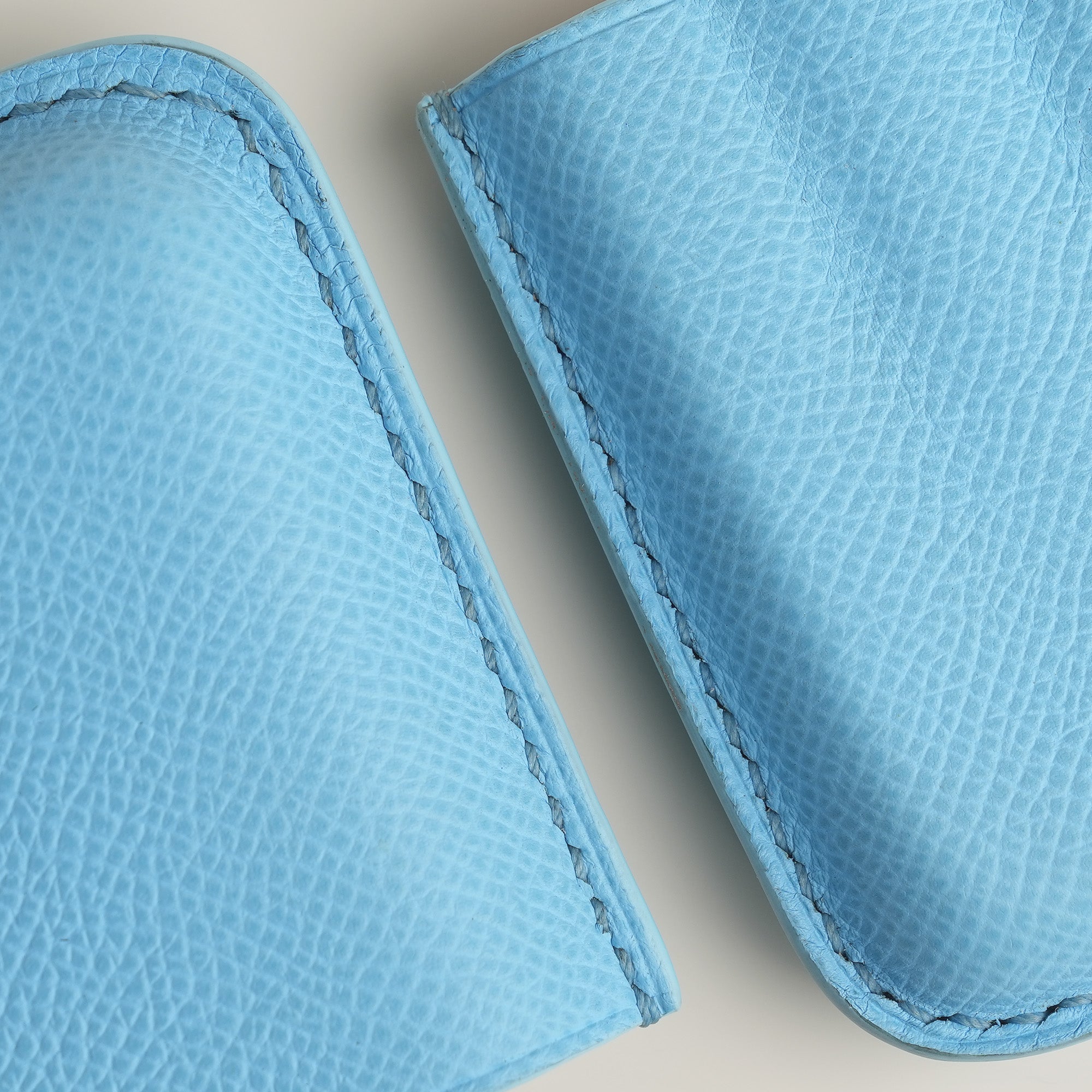 Miami Blue Epsom Leather Cigarettes Case Holder - Mini Case