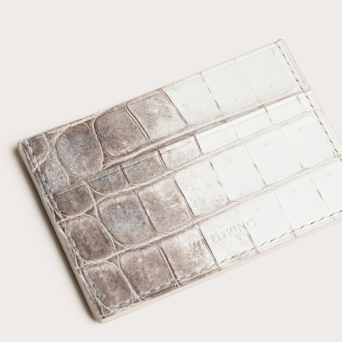 Minimalist Himalayan Alligator Leather Card Holder