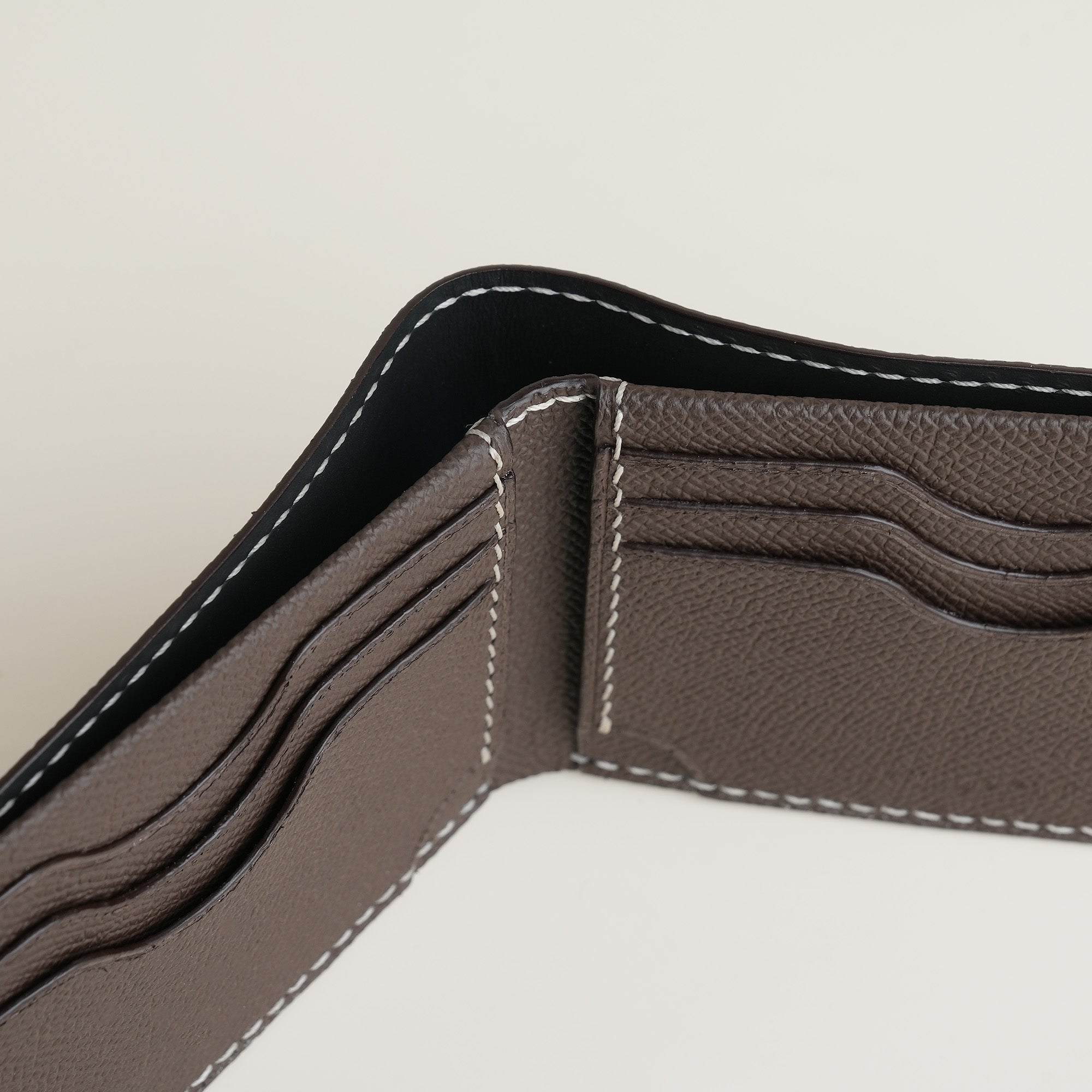 Minimalist Navy Epsom Leather Wing Dualfold Wallet - Stupid Rabbit