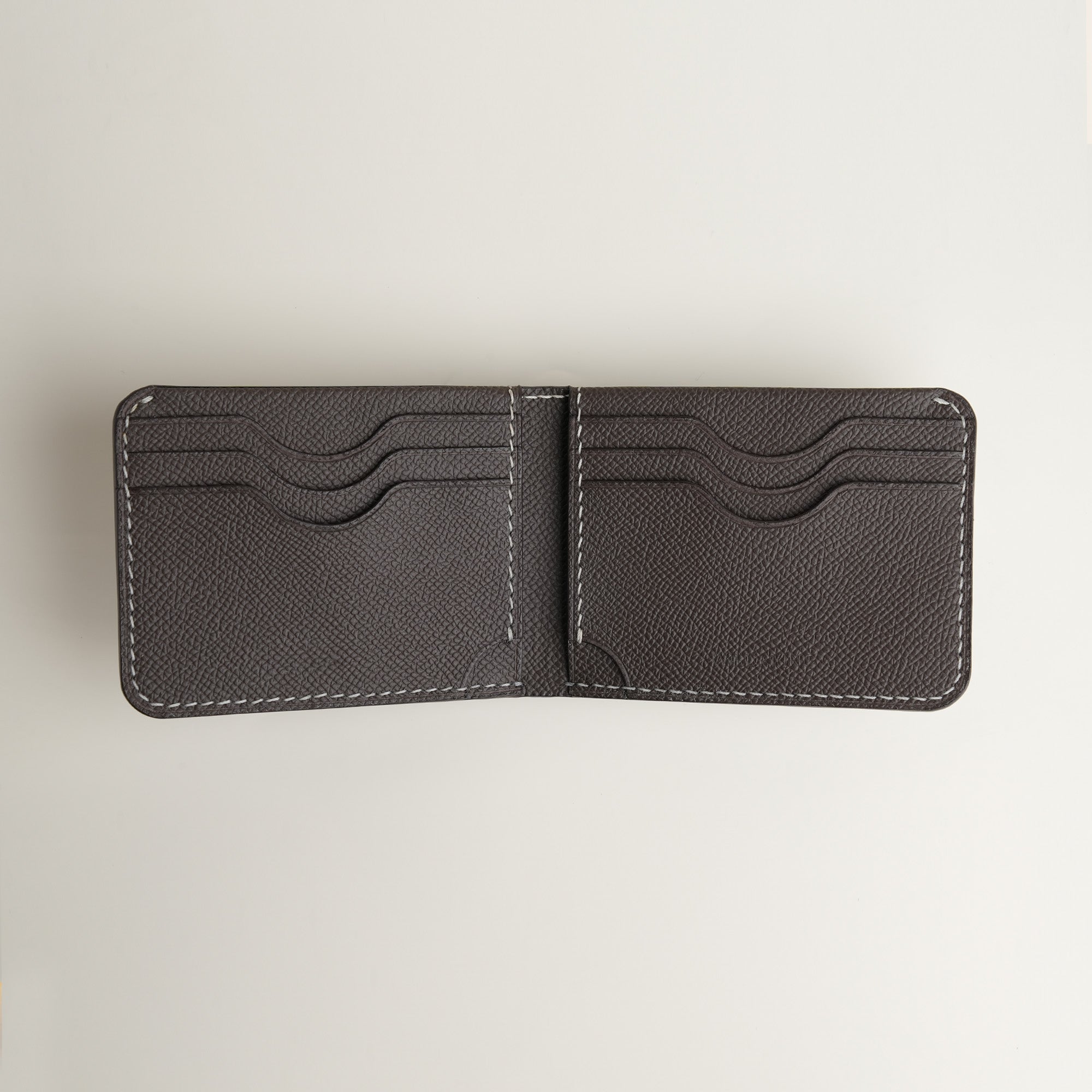 Minimalist Navy Epsom Leather Wing Dualfold Wallet - Stupid Rabbit