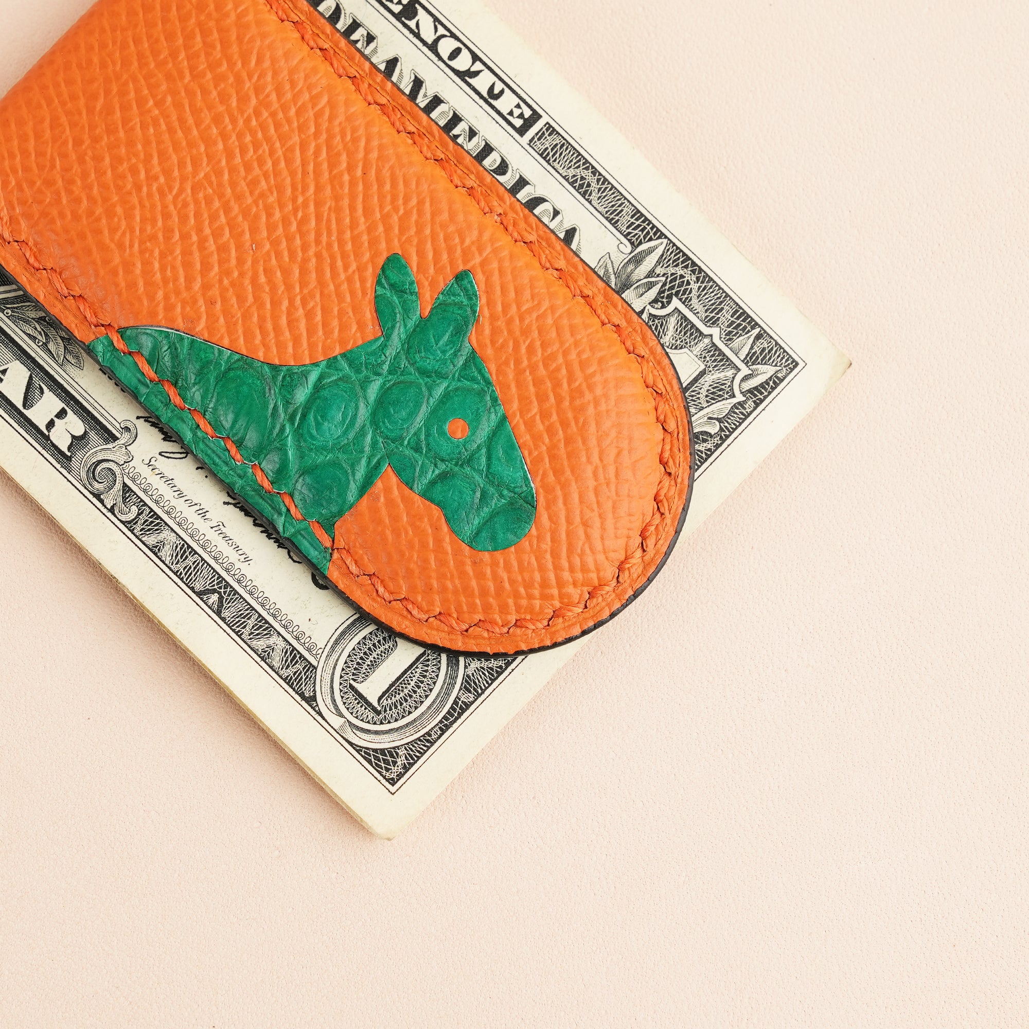 Epsom Leather Money Clip - Donkey Stupid