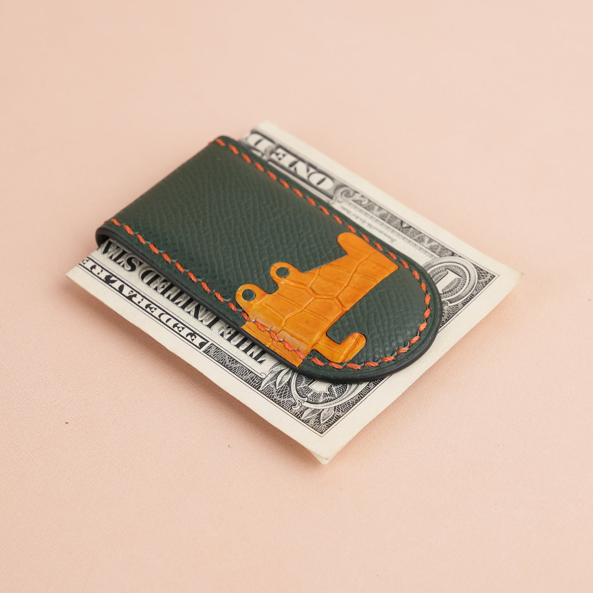 Epsom Leather Money Clip - Alligator Stupid