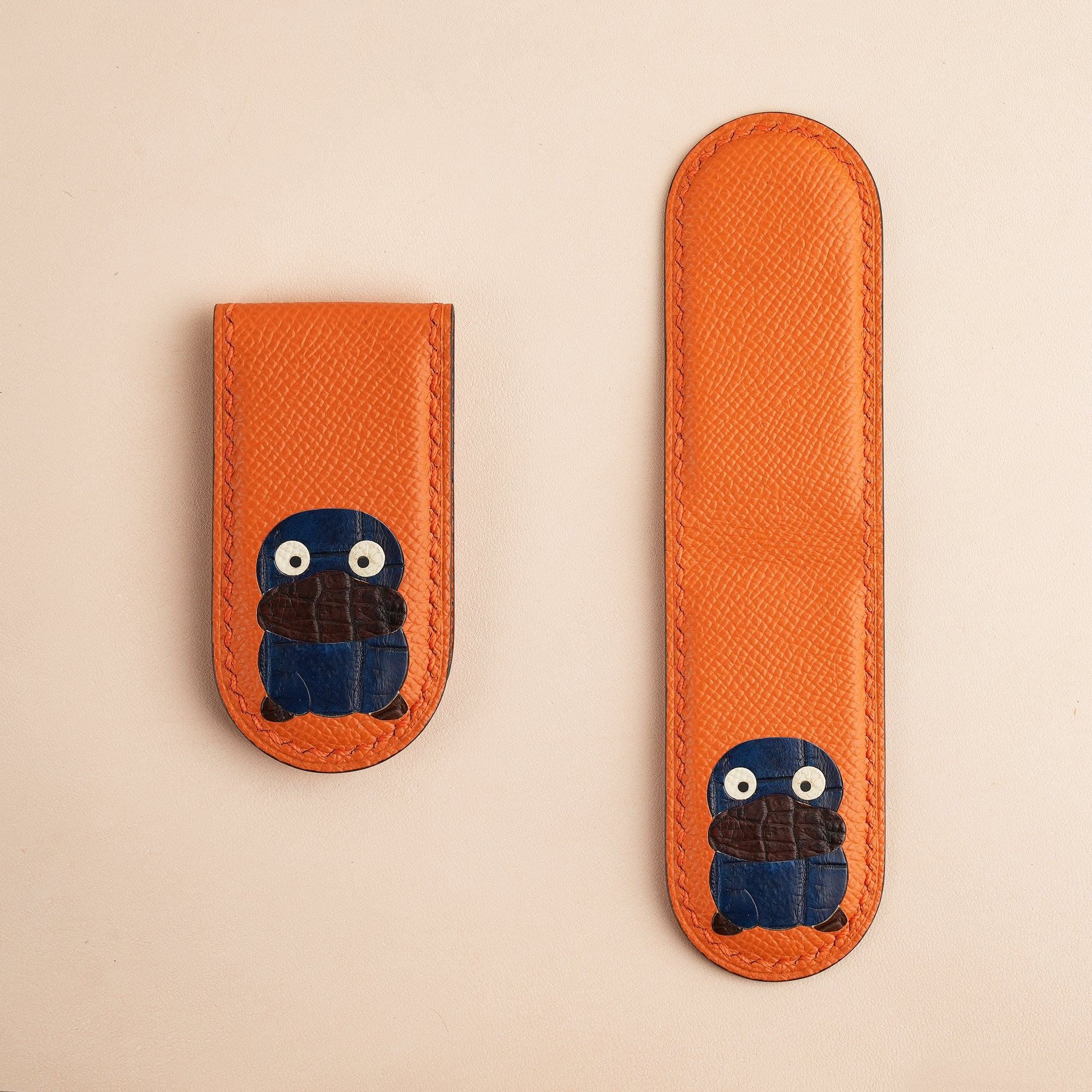 Epsom Leather Money Clip - Platypus Stupid