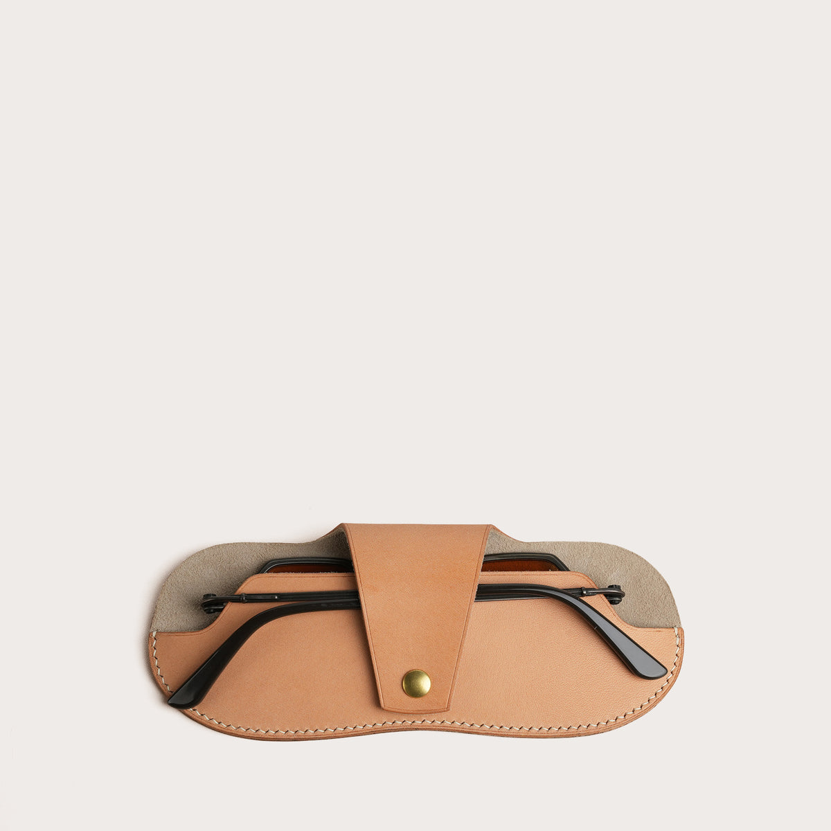 Natural Buttero Leather Glasses Case