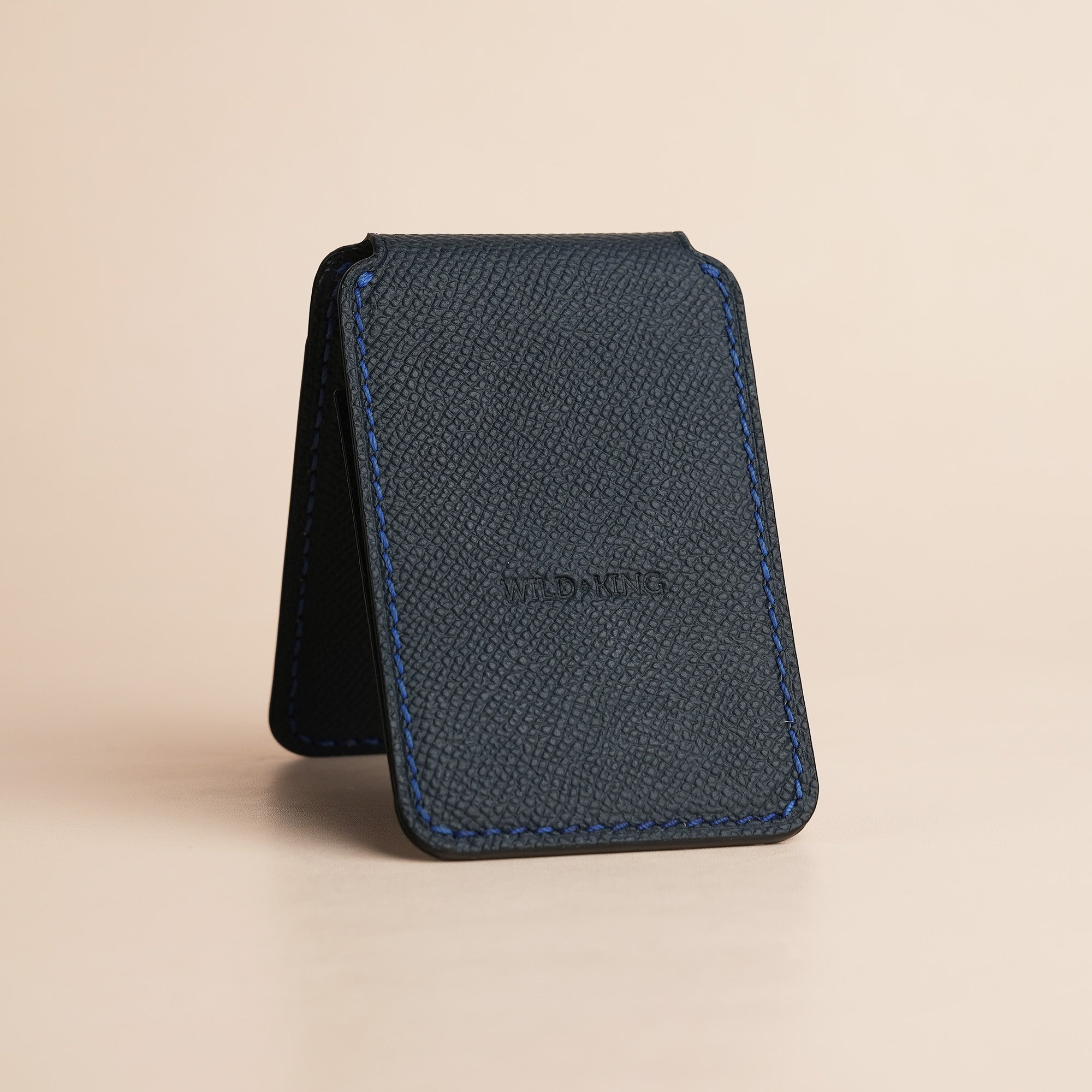 Navy Blue Epsom Leather Magsafe Wallet