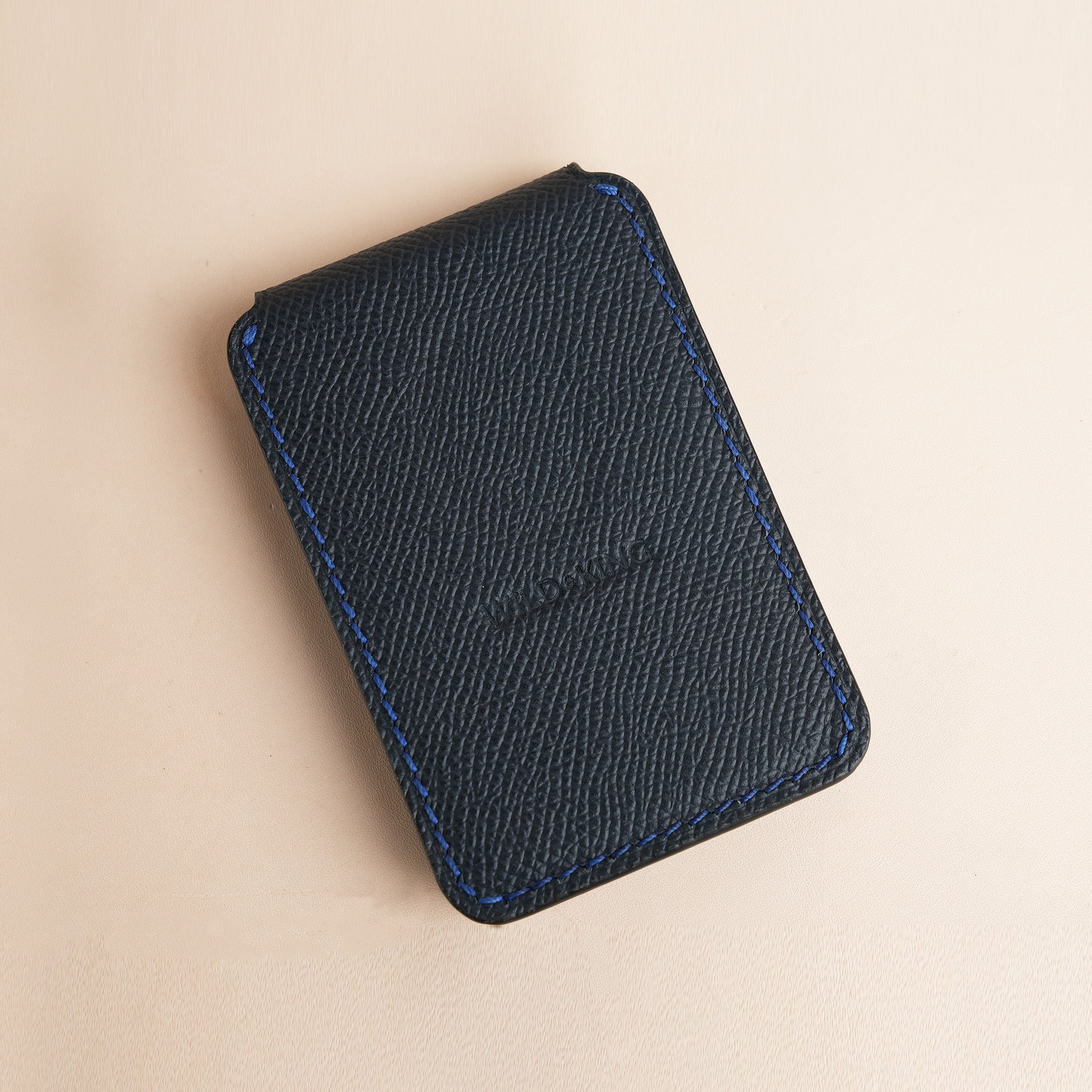Navy Blue Epsom Leather Magsafe Wallet
