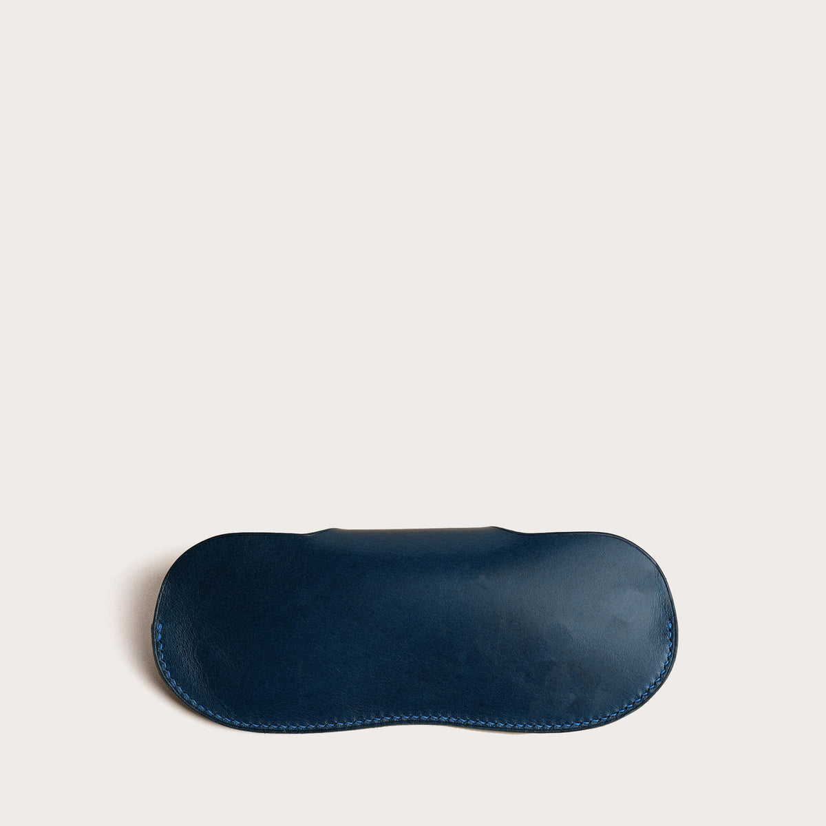 Navy Buttero Leather Glasses Case