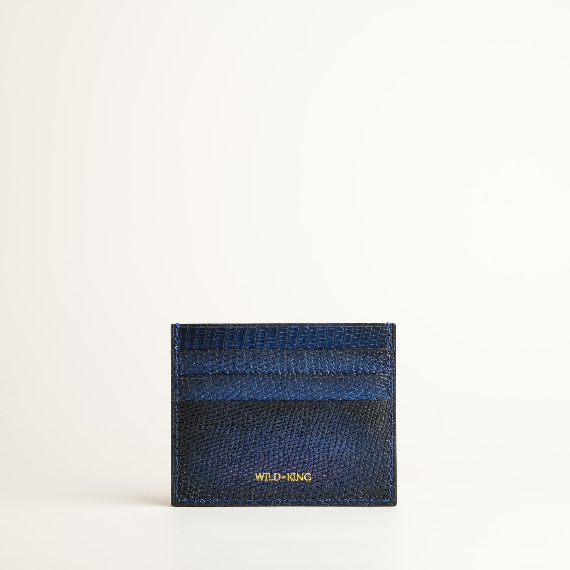 Kelly Green Lizard Leather Card Holder - Patina Finish | Wild & King