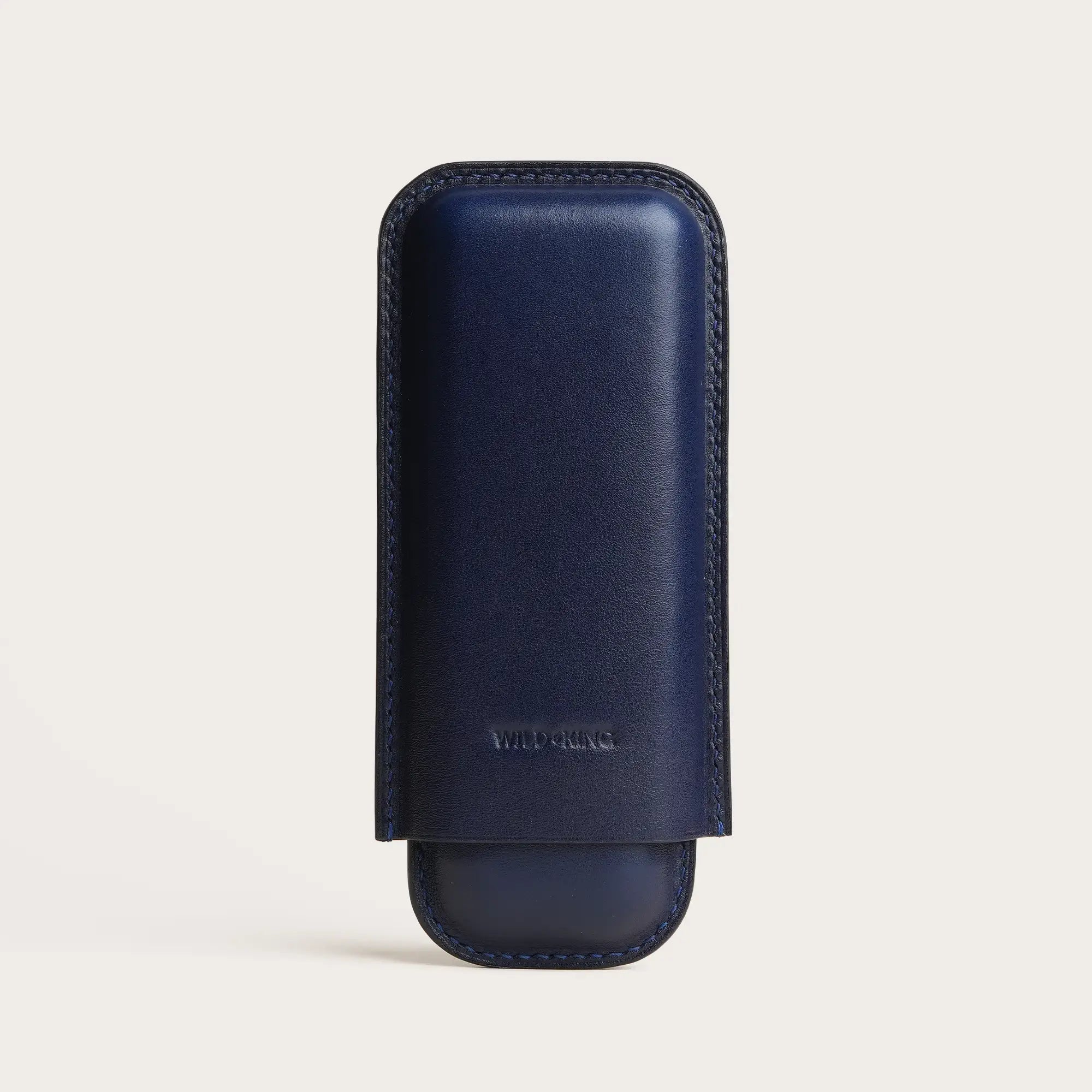 Navy Swift Leather Cigar Case