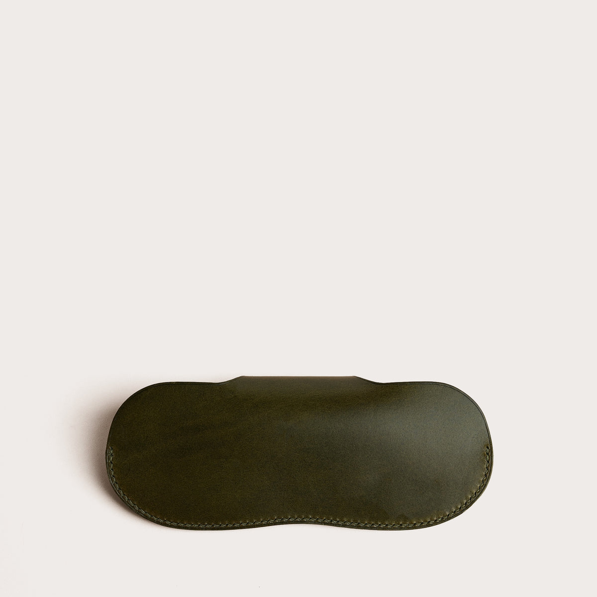 Olive Buttero Leather Glasses Case