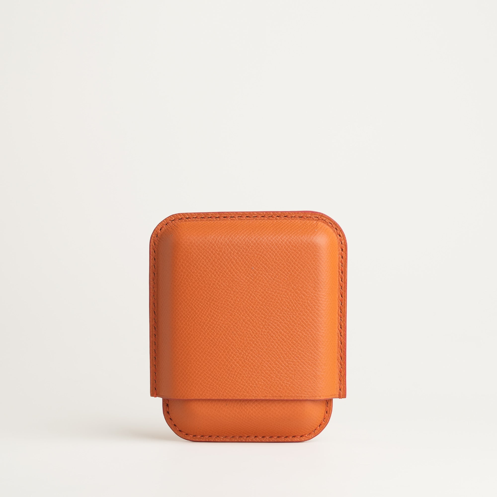 Orange Epsom Leather Cigarettes Case Holder - Mini Case