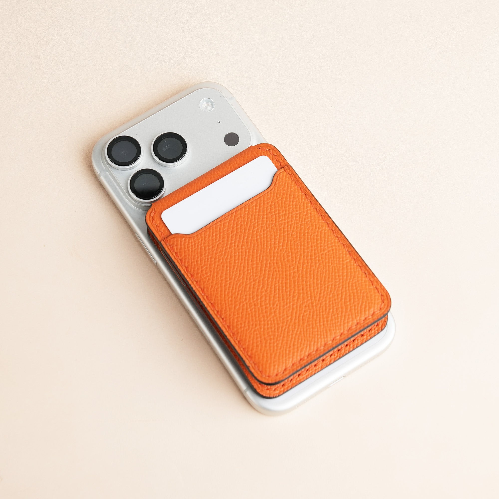 Orange Epsom Leather Magsafe Wallet