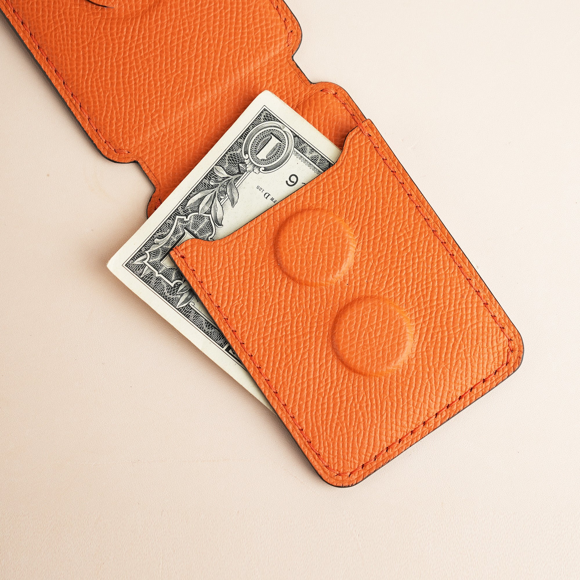 Orange Epsom Leather Magsafe Wallet
