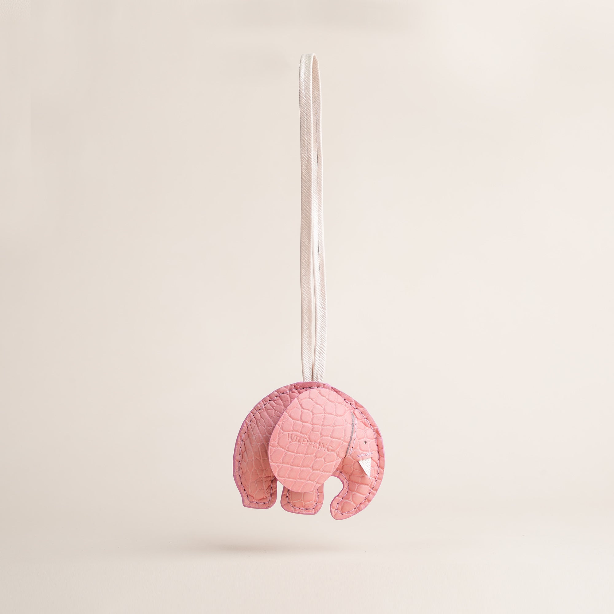 Pink Alligator Elephant Bag Charm