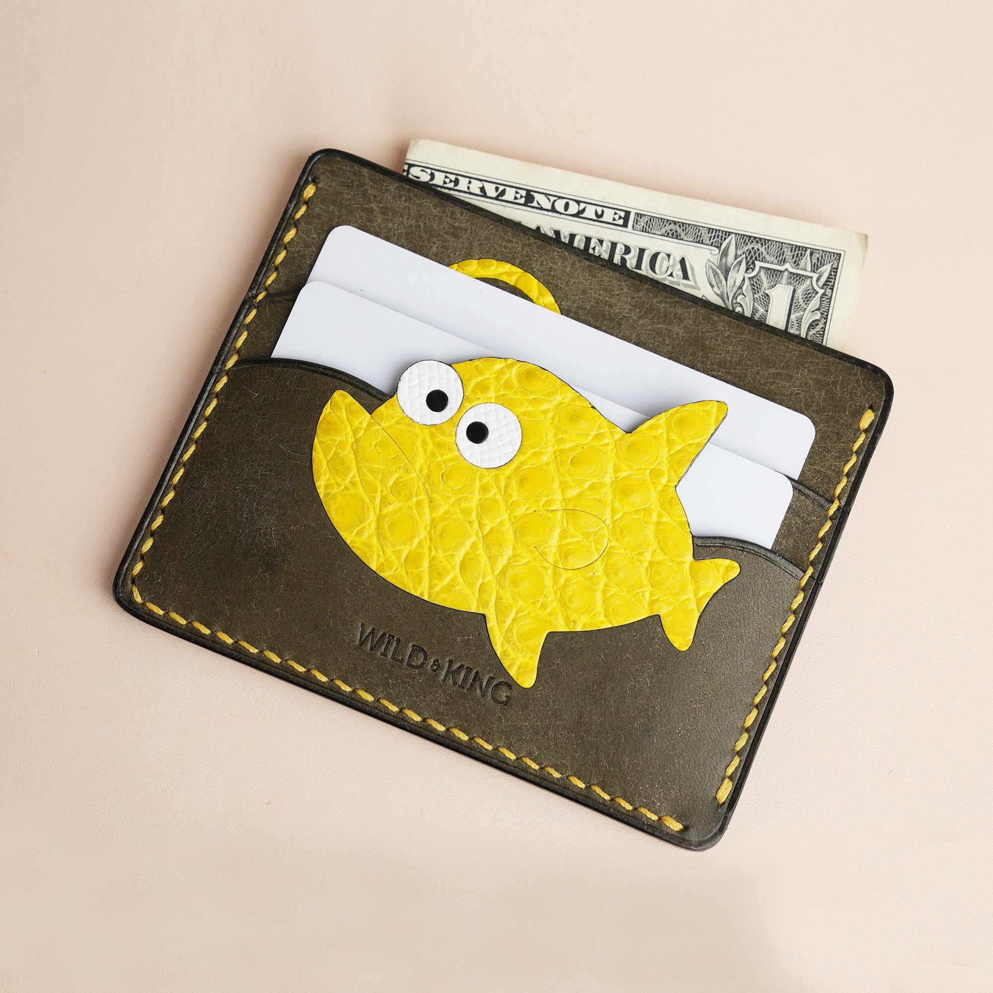 Pueblo Leather Card Holder - Stupid Anglerfish