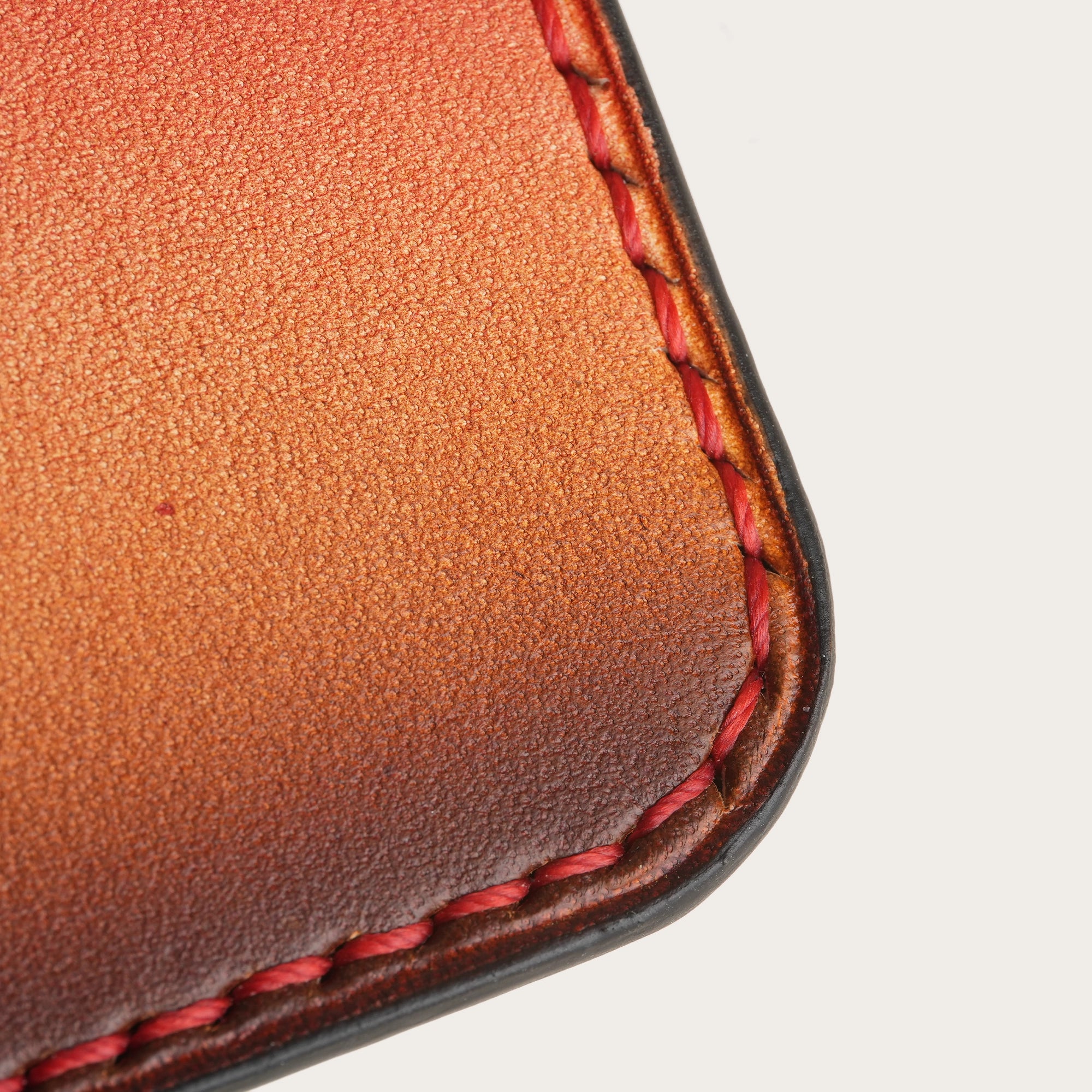 Red Leather Slip In Glasses Case - Solar Patina
