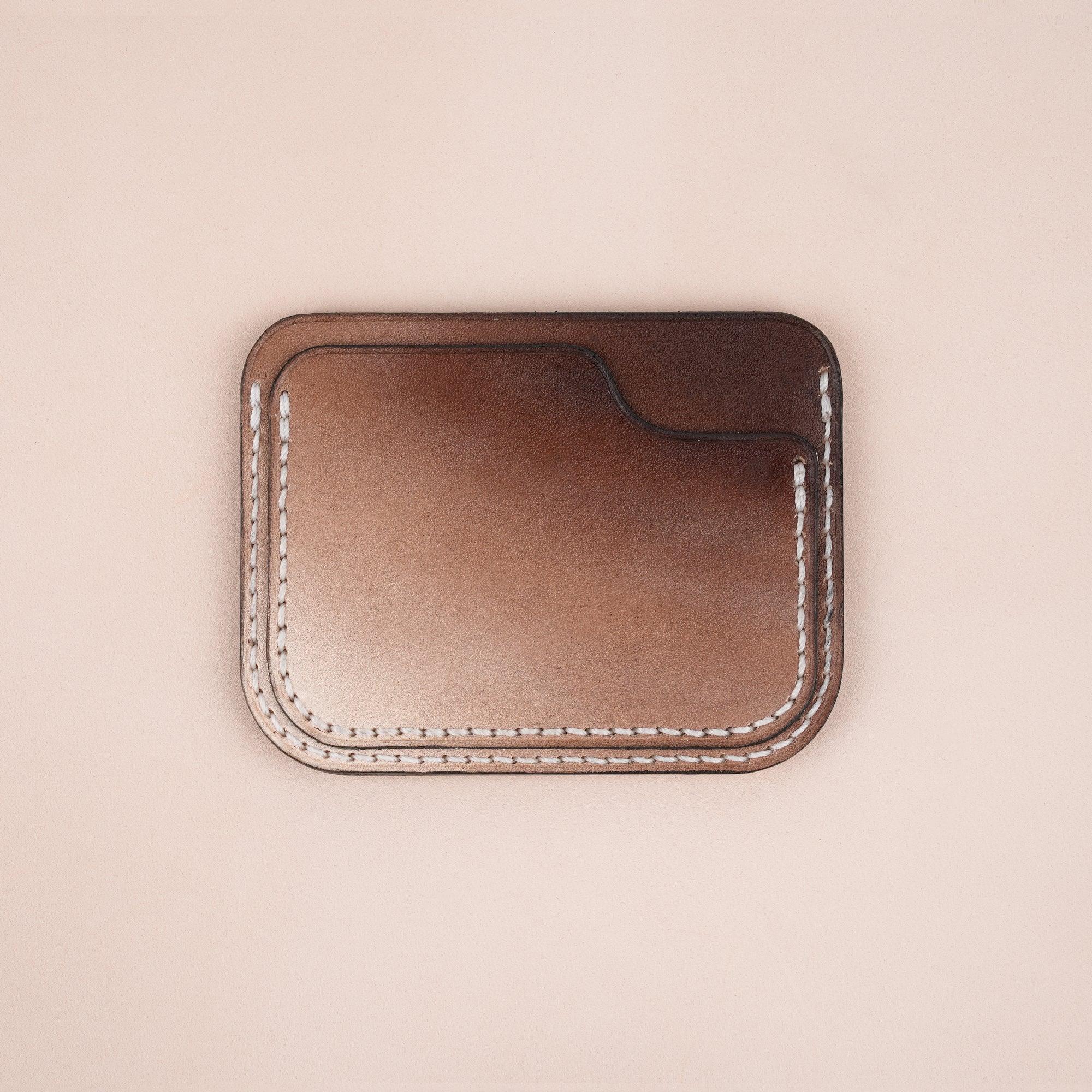 Patina Brown Slim Leather Card Case - WildandKing