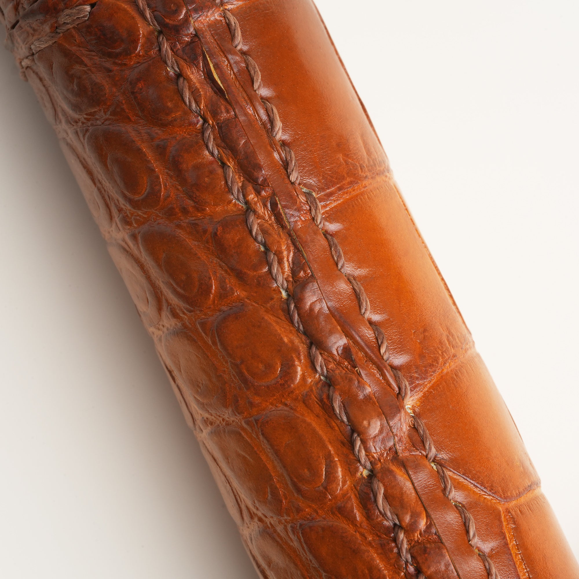 Tan Alligator Leather Perfume Case