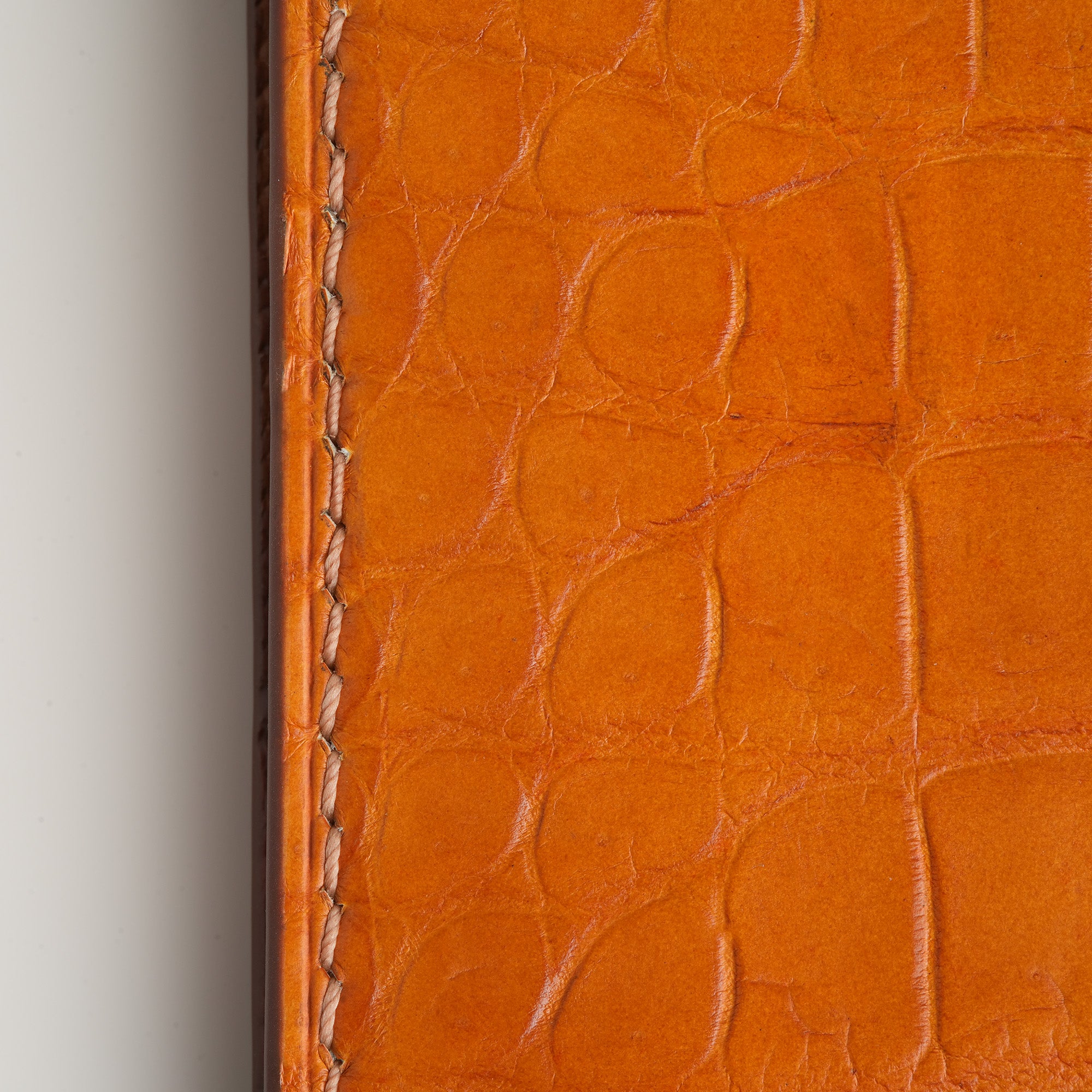 Tan Crocodile Leather Long Wallet