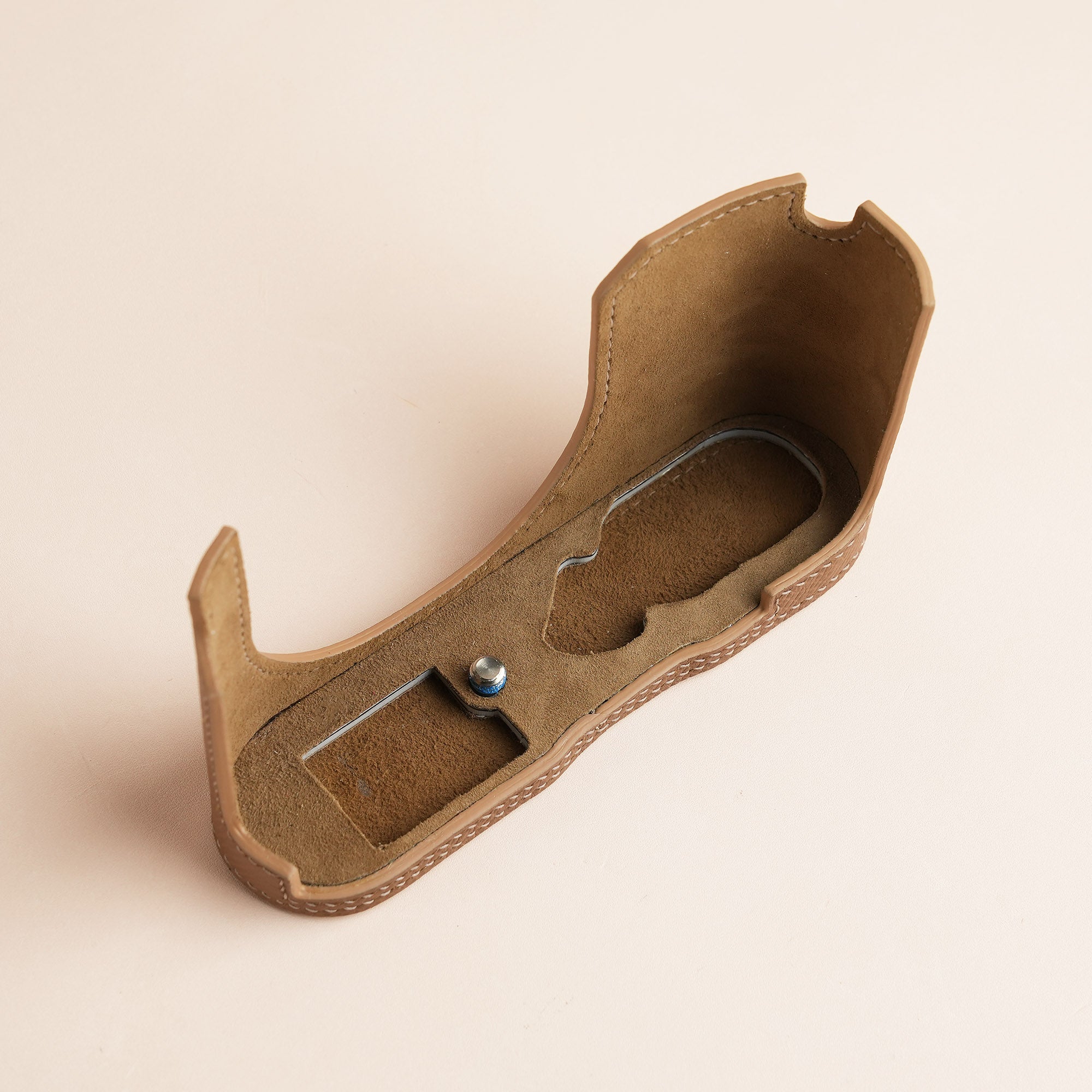 Tan Epsom Leather Half Case compatible with Leica Series (Q3)