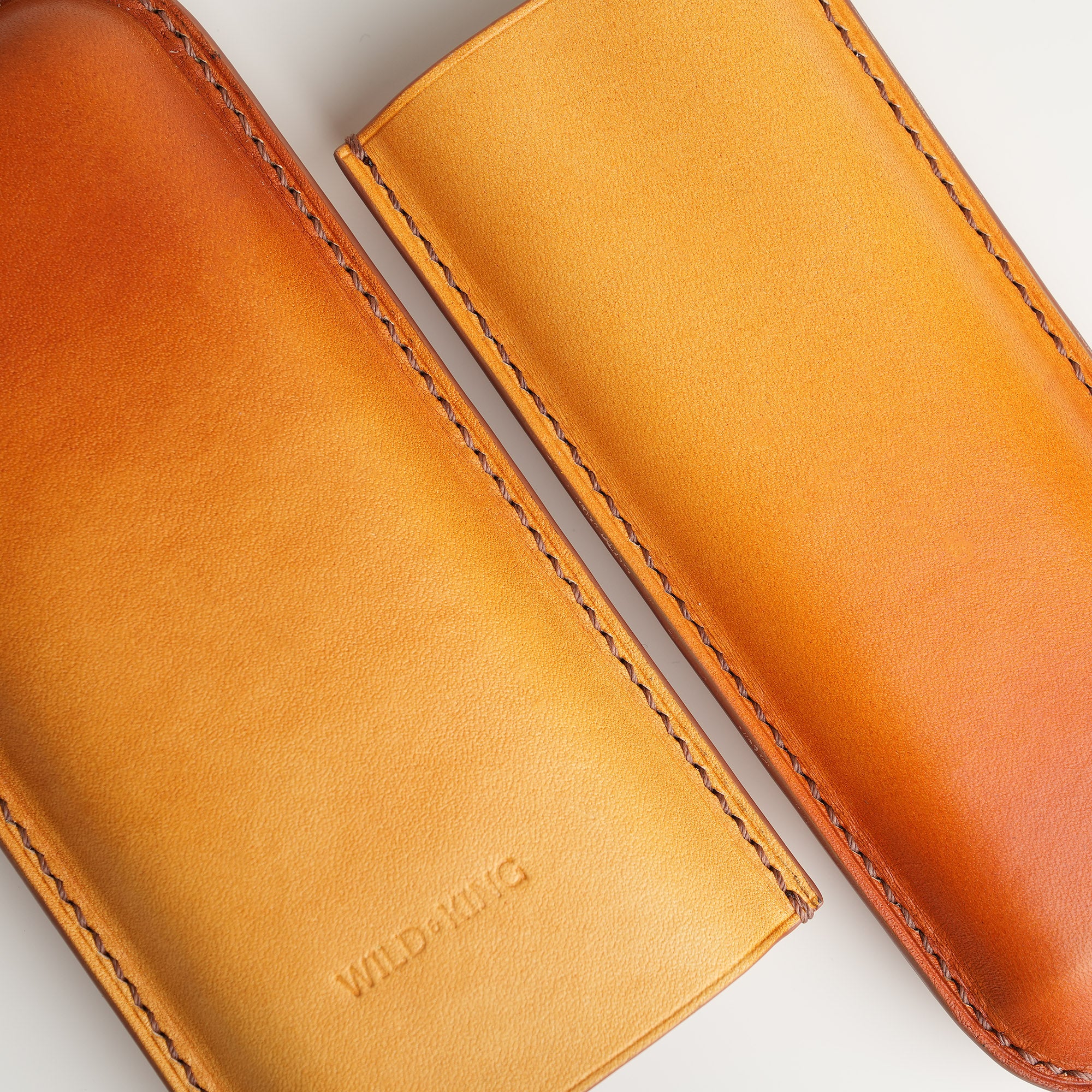 Tan Cigarettes Case Holder - Patina Finish