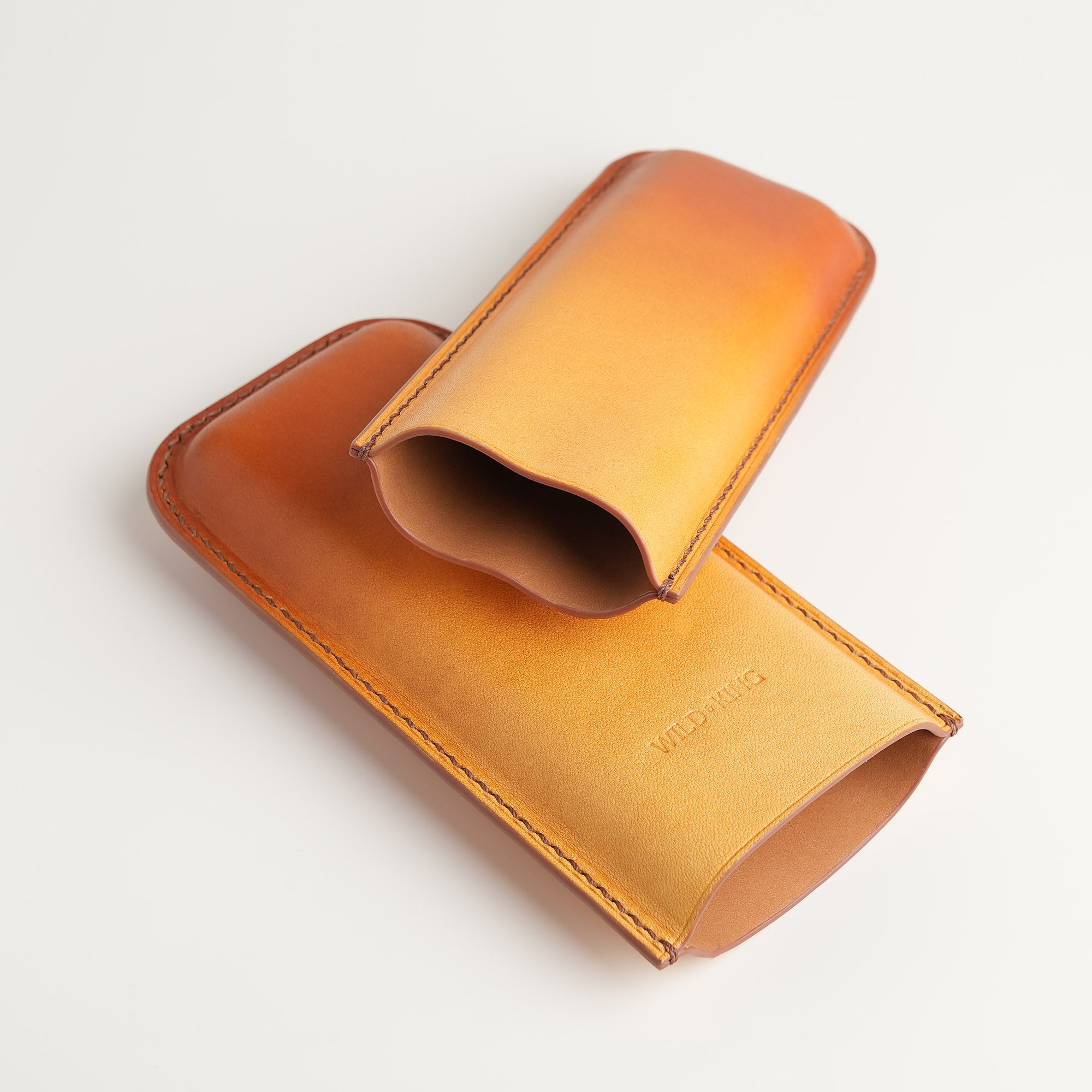 Tan Cigarettes Case Holder - Patina Finish