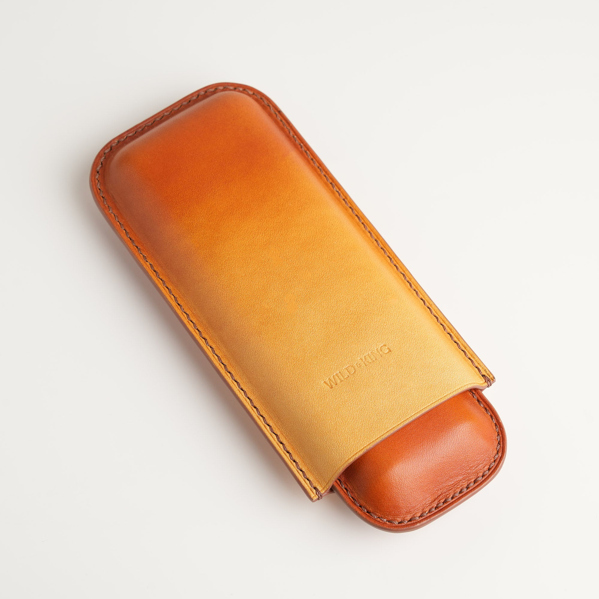 Tan Cigarettes Case Holder - Patina Finish