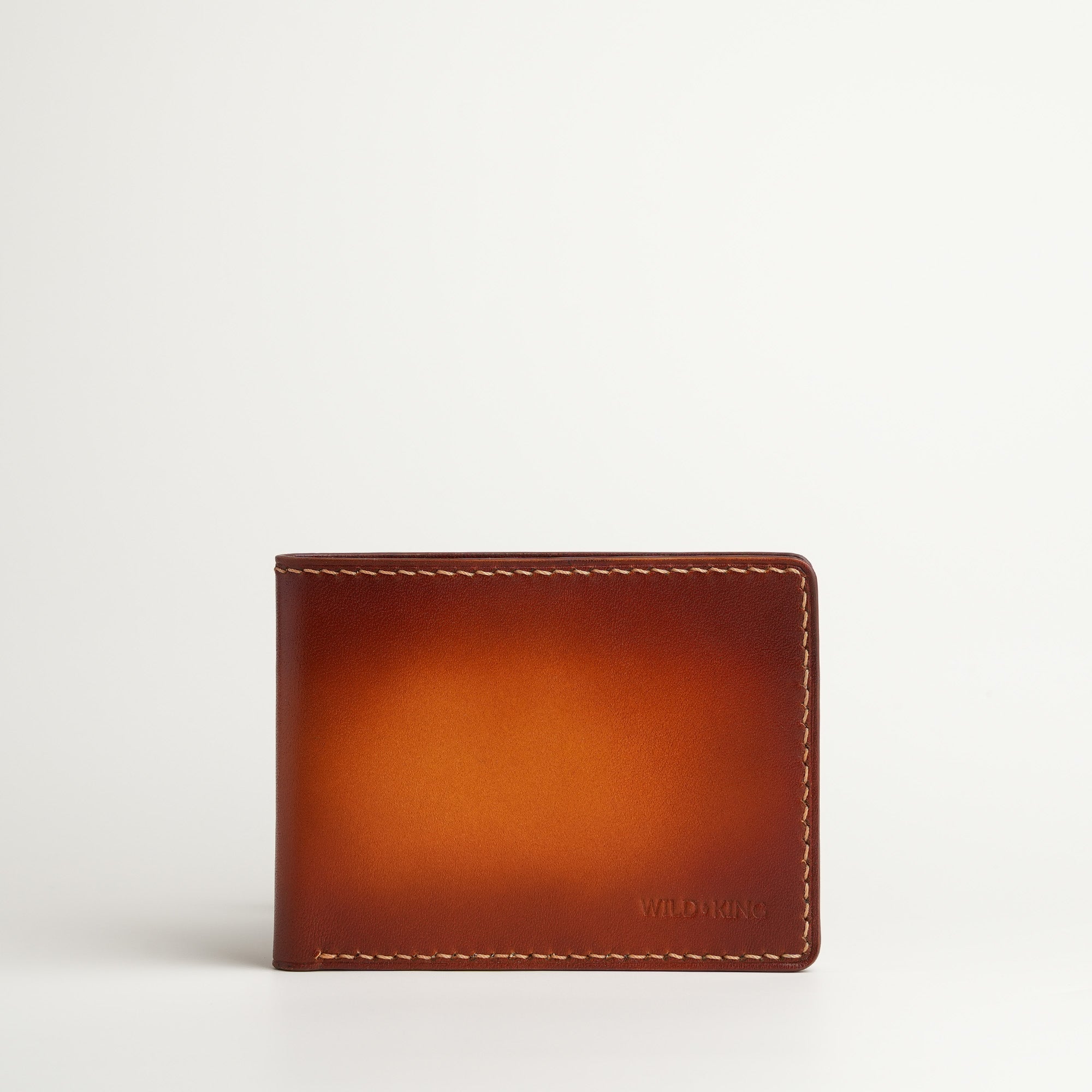 Tan Leather Wing Bifold Wallet - Patina Finish