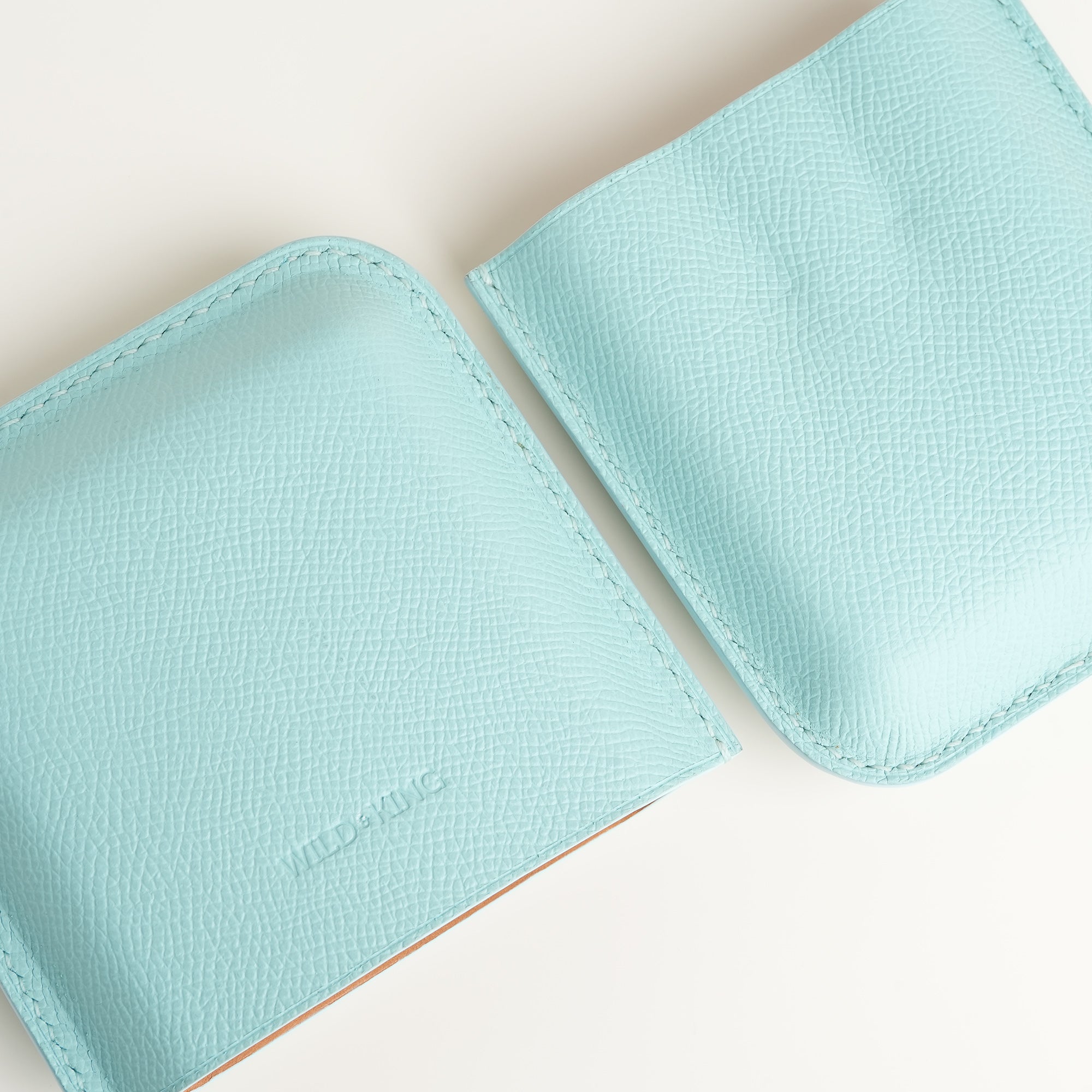 Turquoise Epsom Leather Cigarettes Case Holder - Mini Case