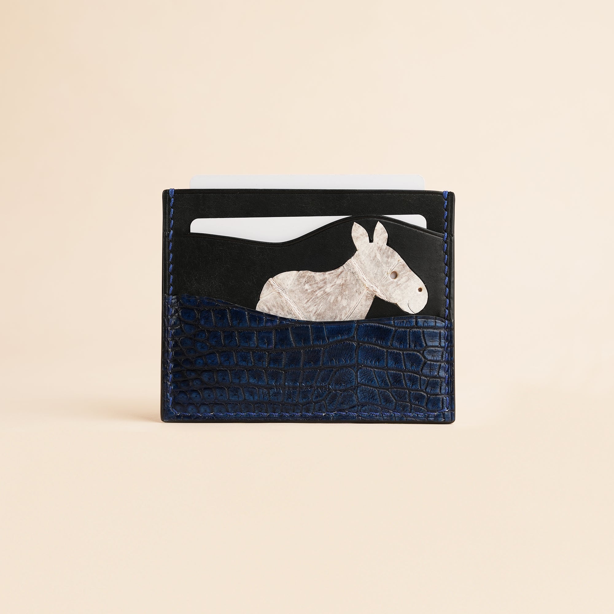 Black Pueblo Leather Card Holder - Stupid Donkey