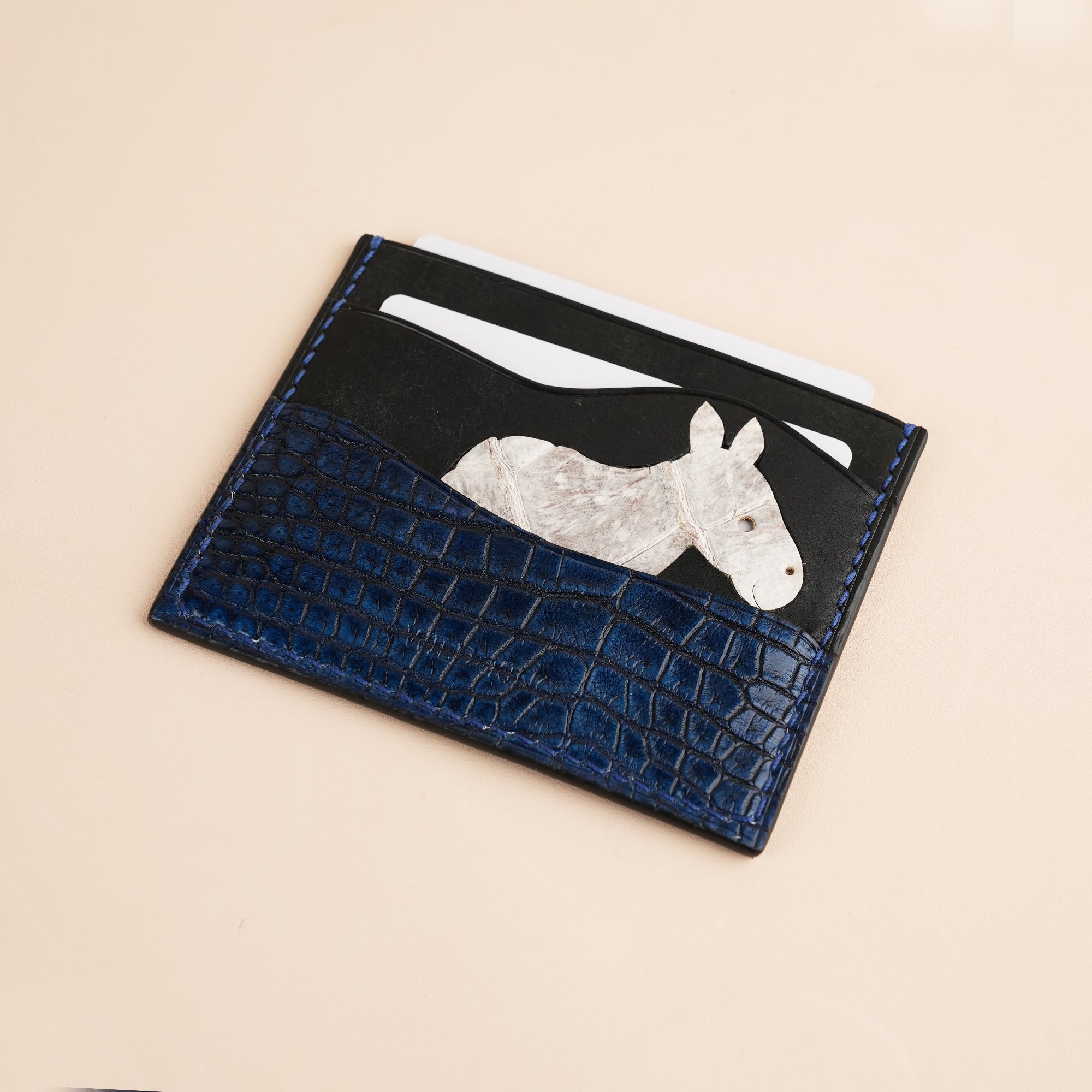 Black Pueblo Leather Card Holder - Stupid Donkey