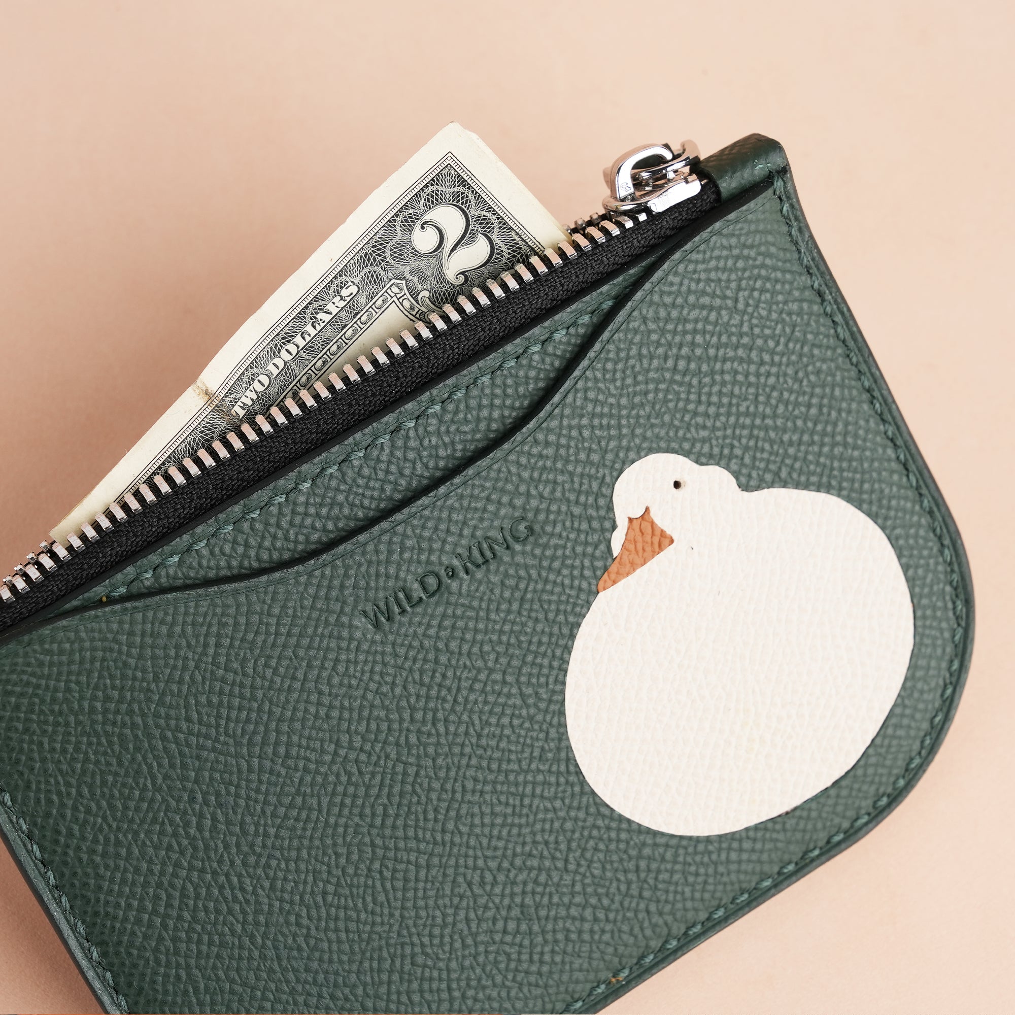Duck Design Epsom Leather Zipper Wallet