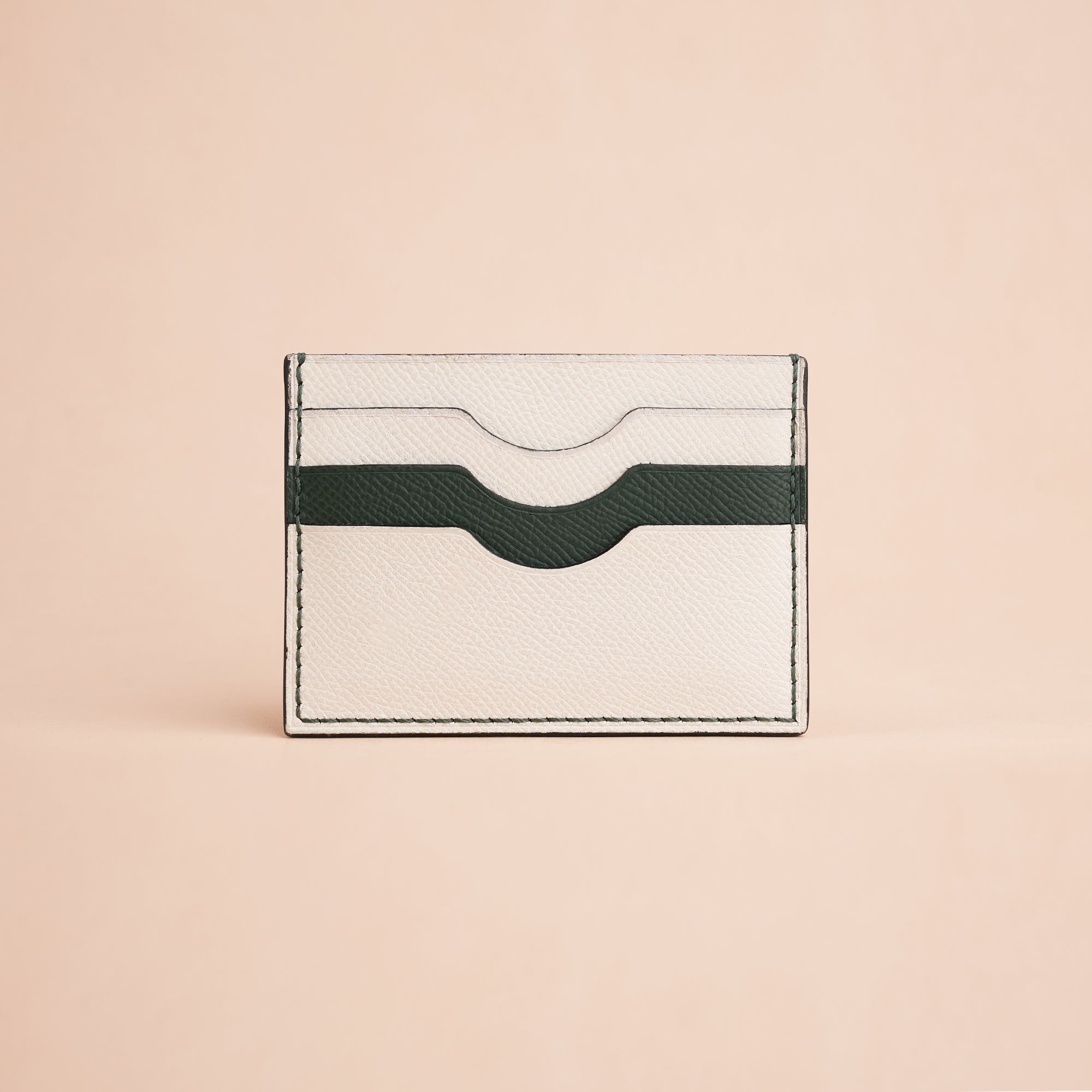 Green Epsom Leather Card Holder - Stupid Elephant