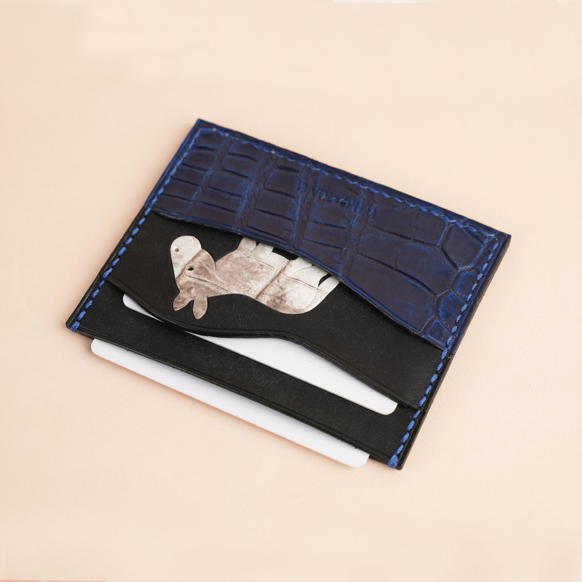 Black Pueblo Leather Card Holder - Stupid Donkey