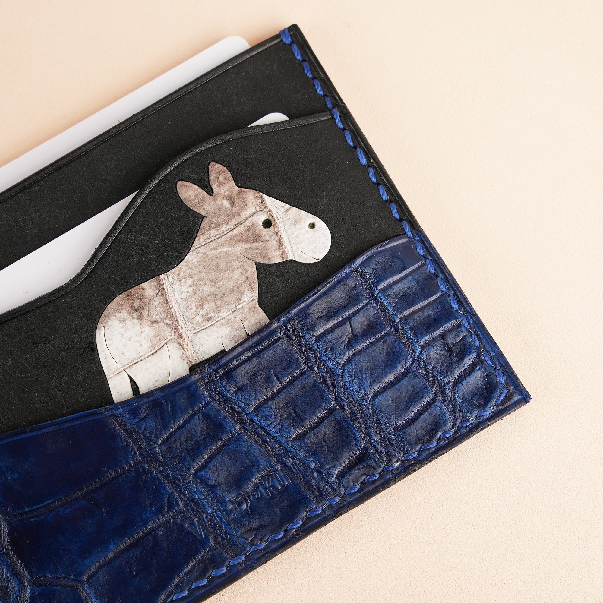 Black Pueblo Leather Card Holder - Stupid Donkey