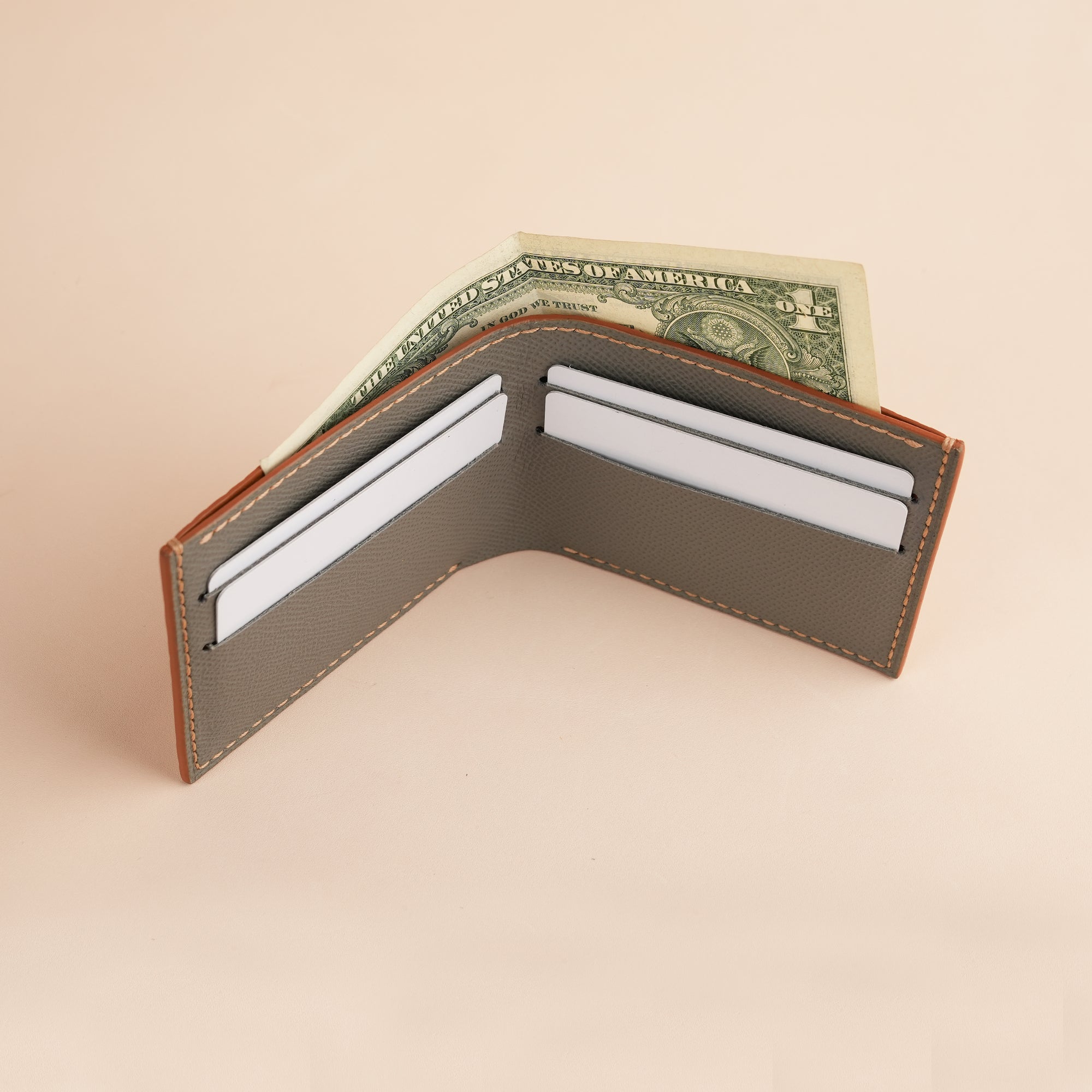 Tan Crocodile Leather Bifold Wallet
