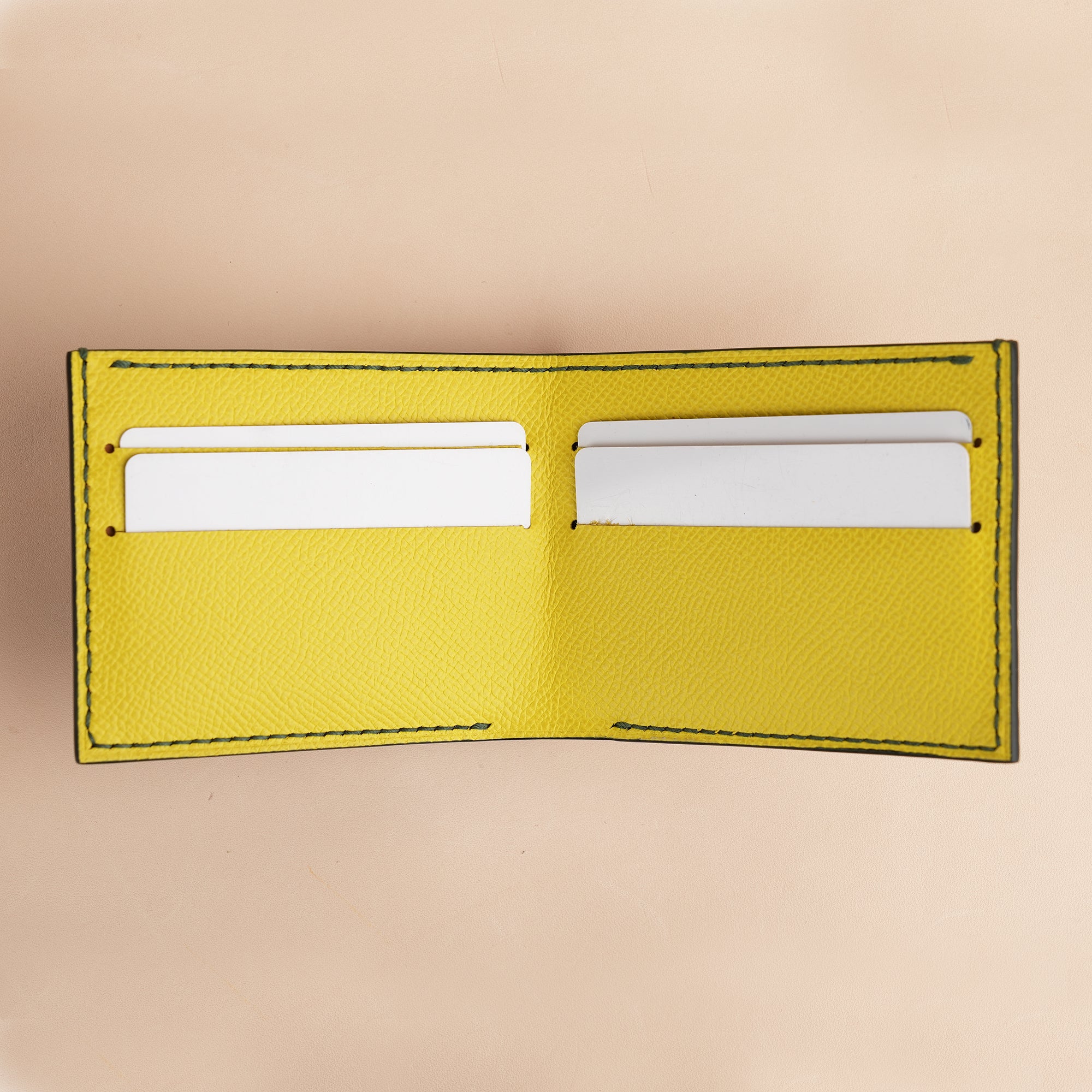 Olive Crocodile Leather Bifold Wallet