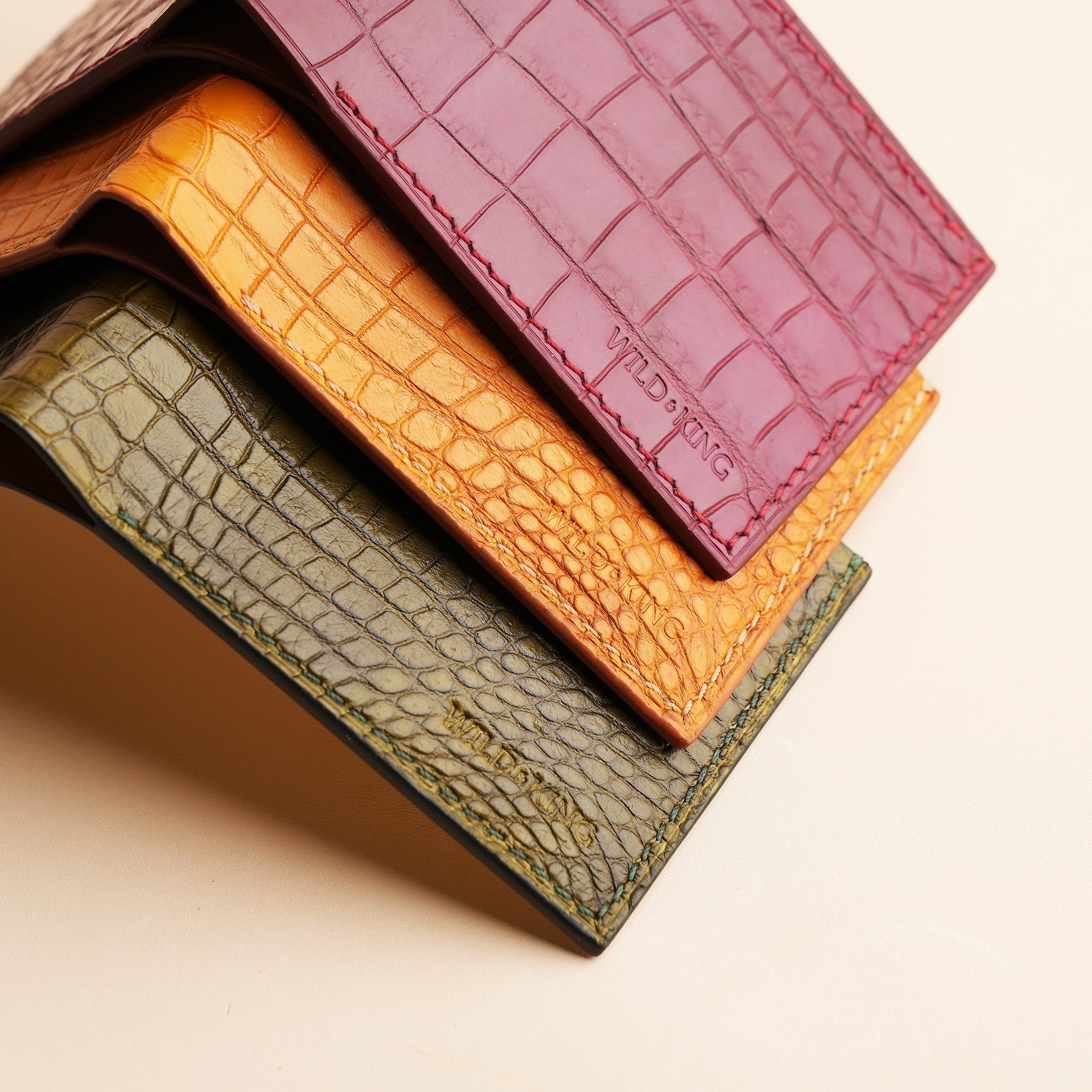 Tan Crocodile Leather Bifold Wallet